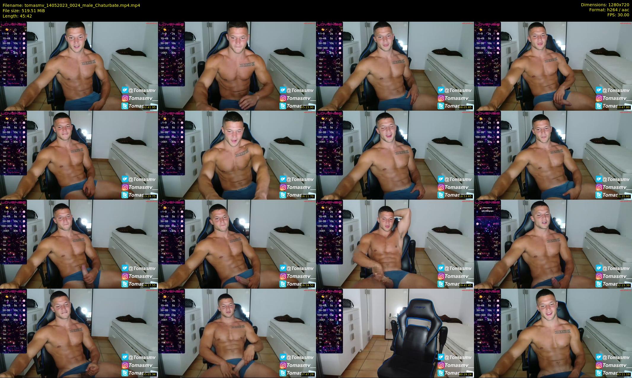 tomasmv — 46 minute Chaturbate male cam show recording, 720p, May 14, 2023