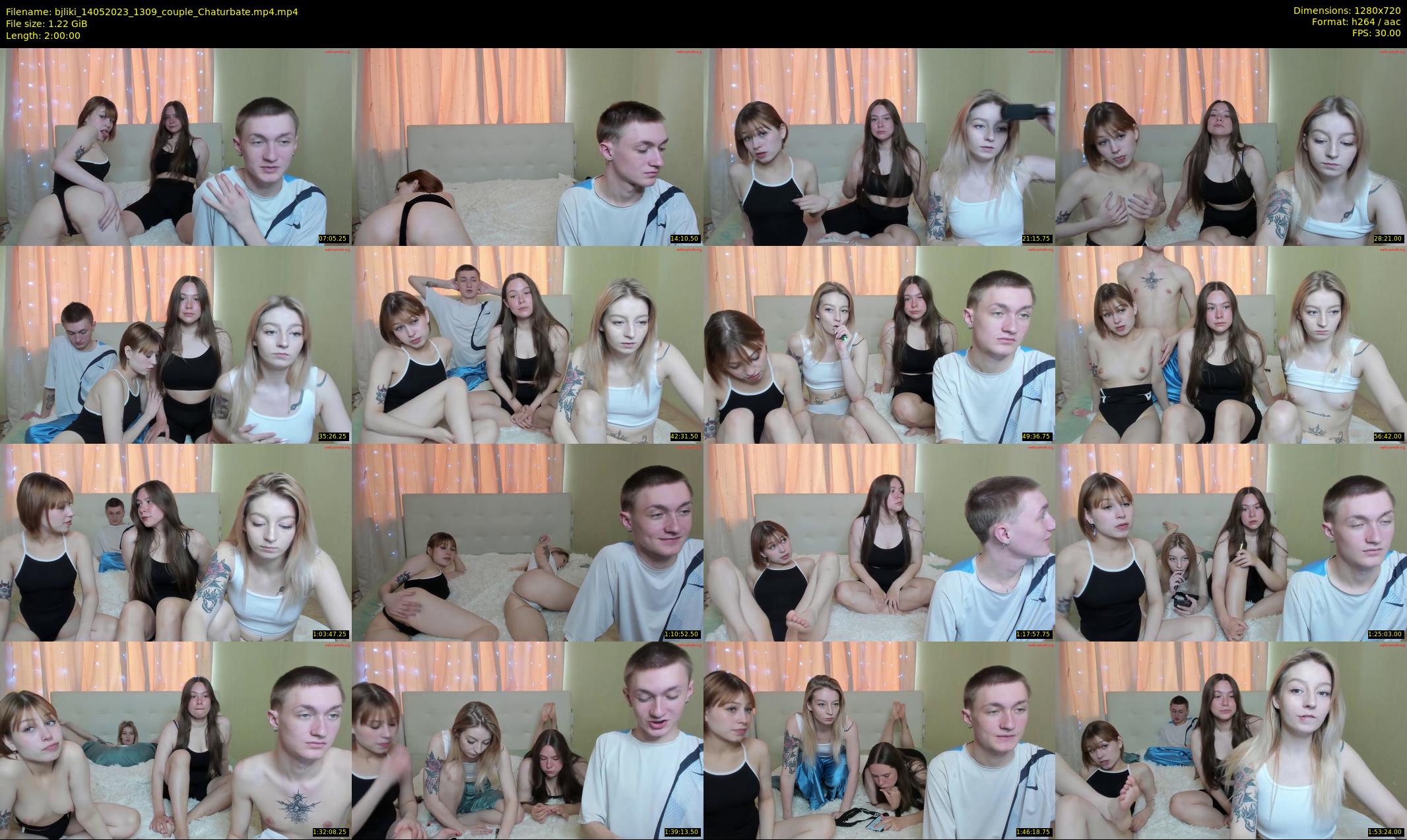 bjliki — 120 minute Chaturbate couple cam show recording, 720p, May 14, 2023