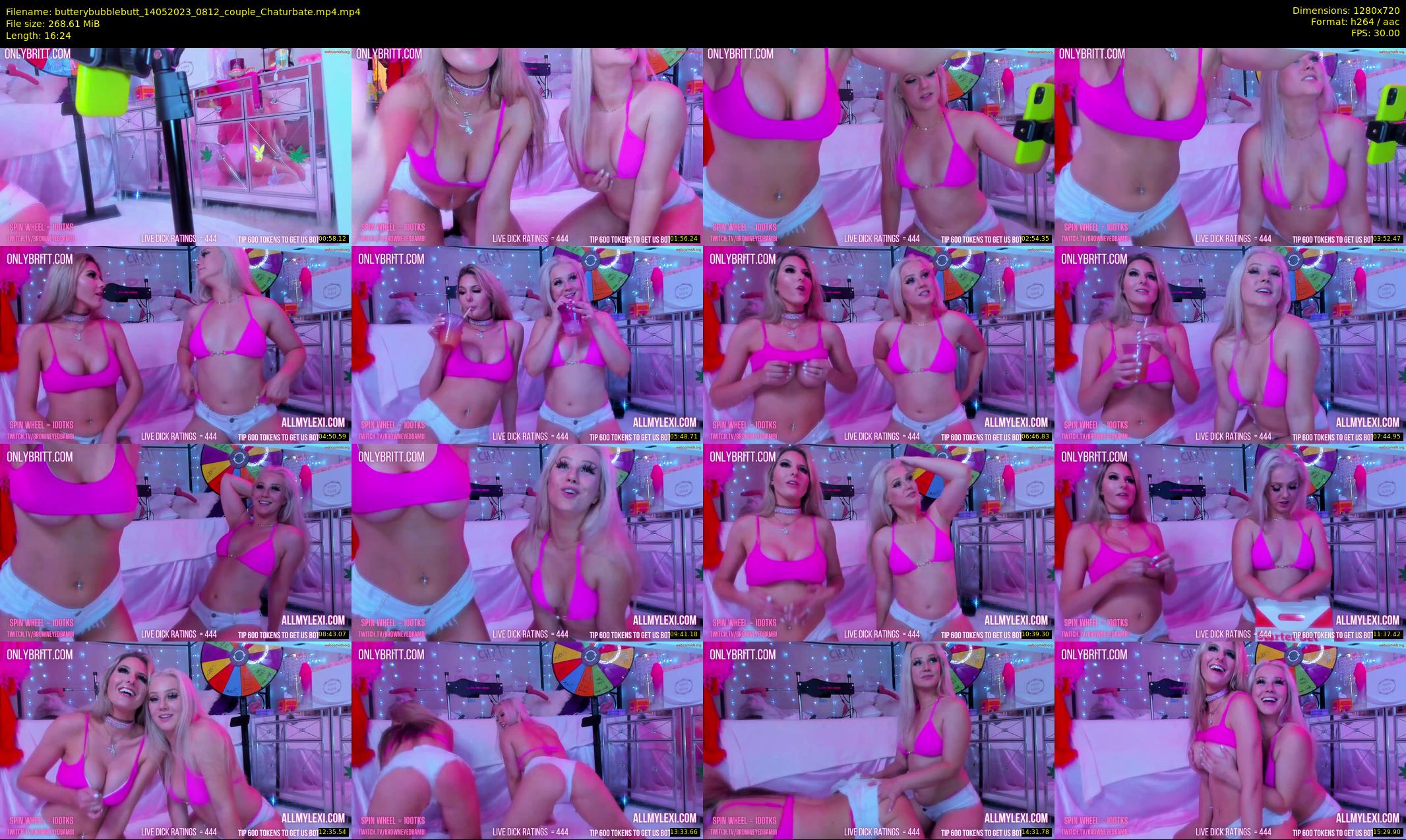 butterybubblebutt — 17 minute Chaturbate couple cam show recording, 720p, May 14, 2023