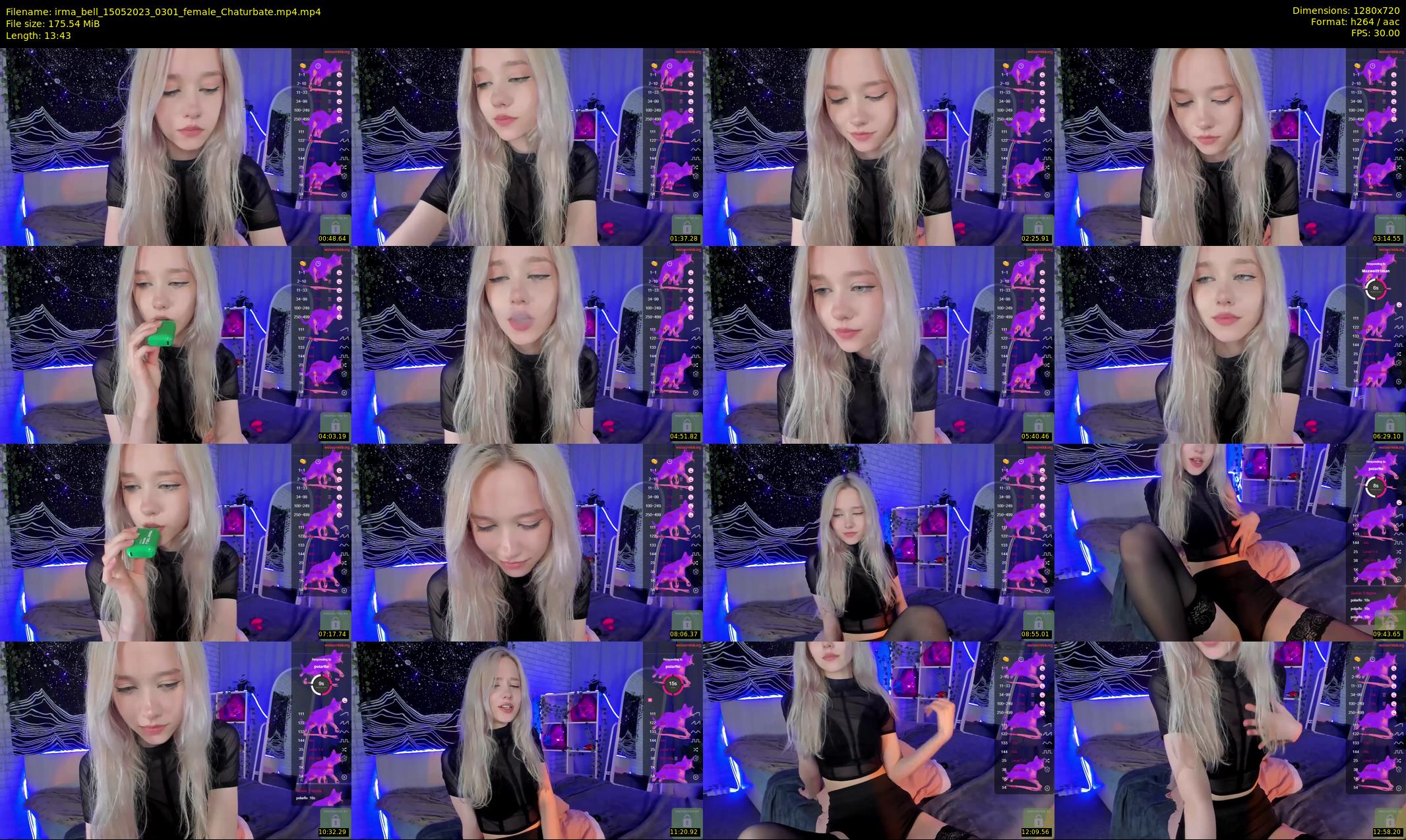 irma_bell — 14 minute Chaturbate female cam show recording, 720p, May 15, 2023