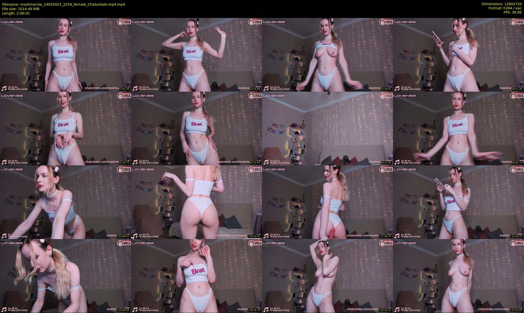 mashmerize — 121 minute Chaturbate female cam show recording, 720p, May 14, 2023