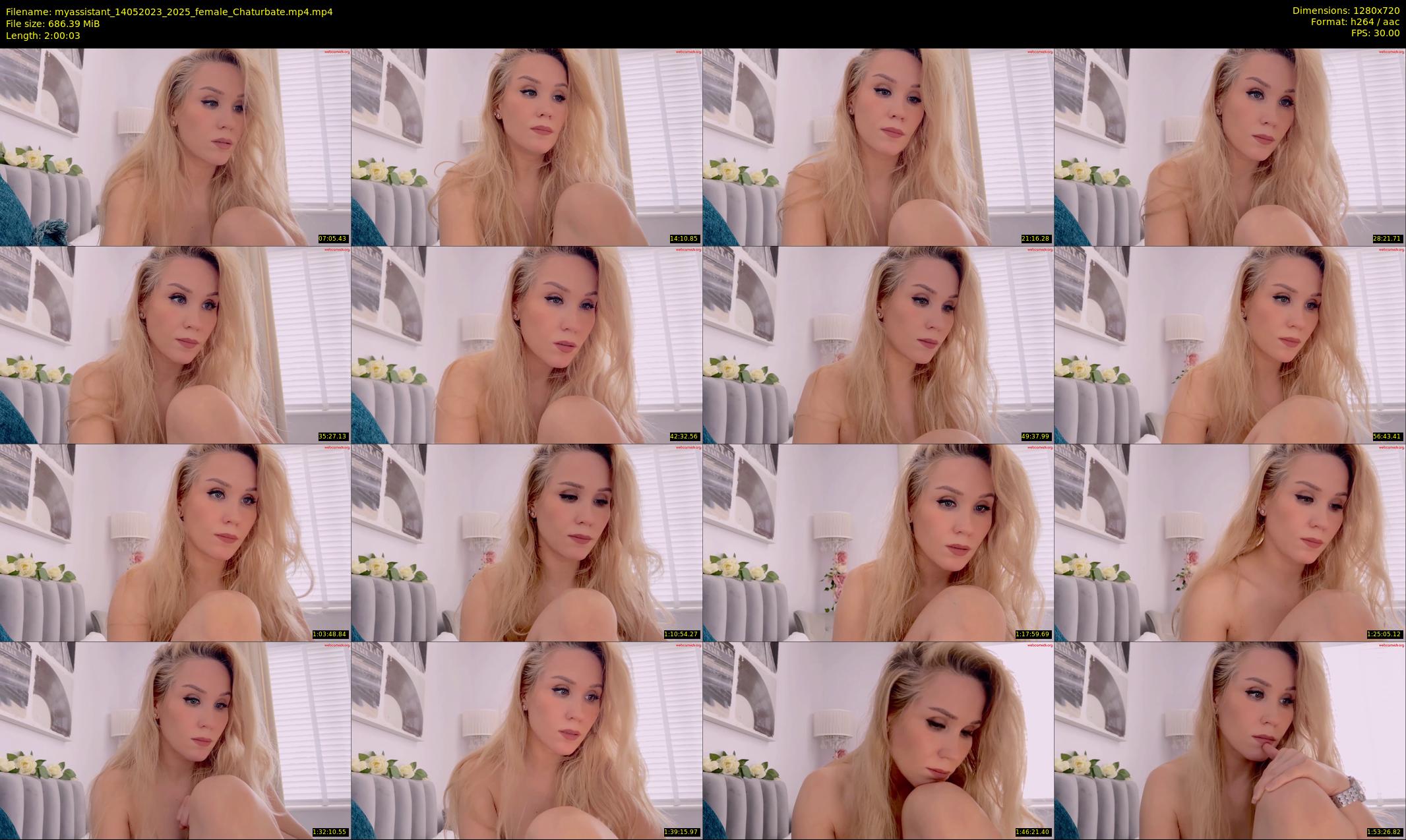 myassistant — 121 minute Chaturbate female cam show recording, 720p, May 14, 2023