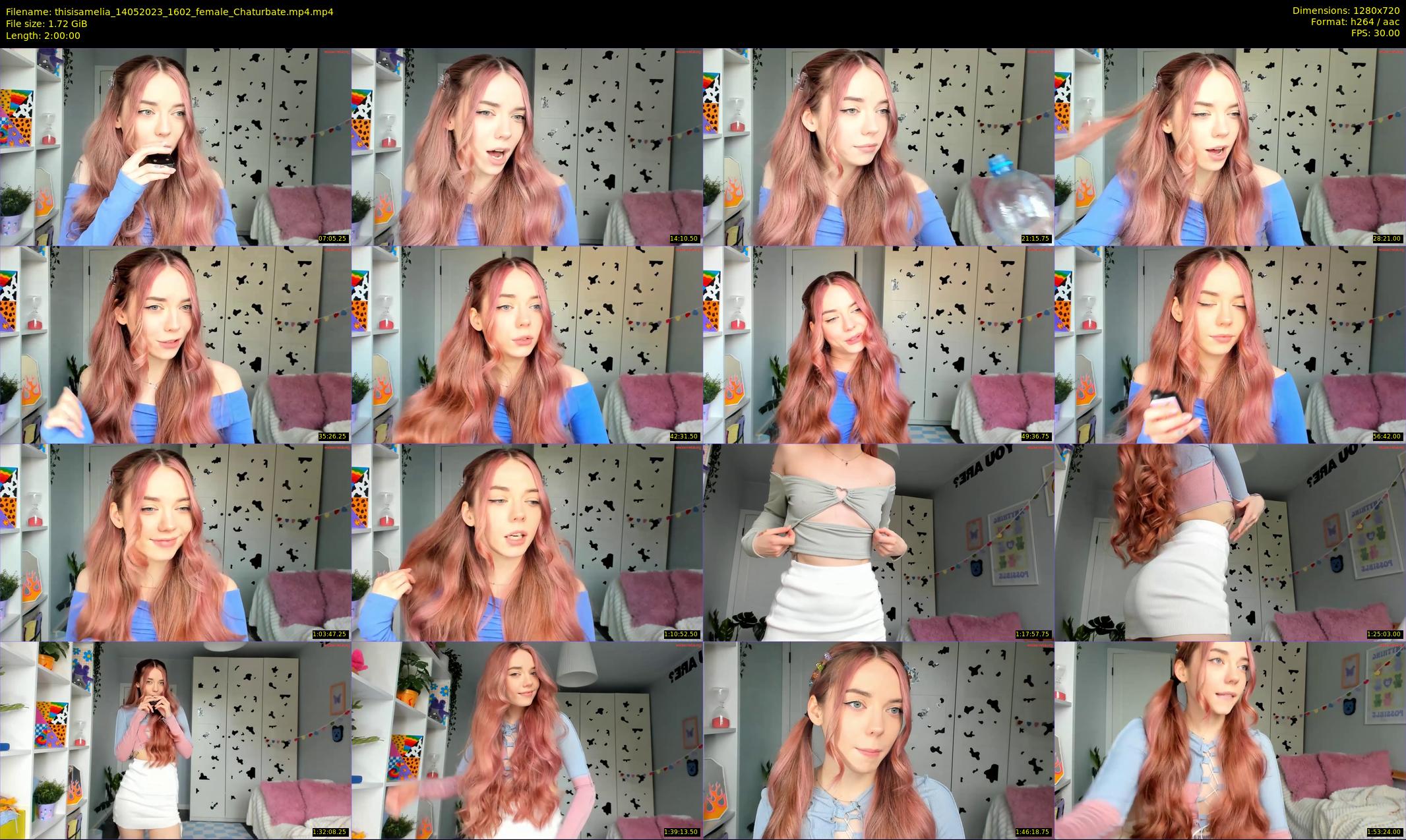 thisisamelia — 120 minute Chaturbate female cam show recording, 720p, May 14, 2023
