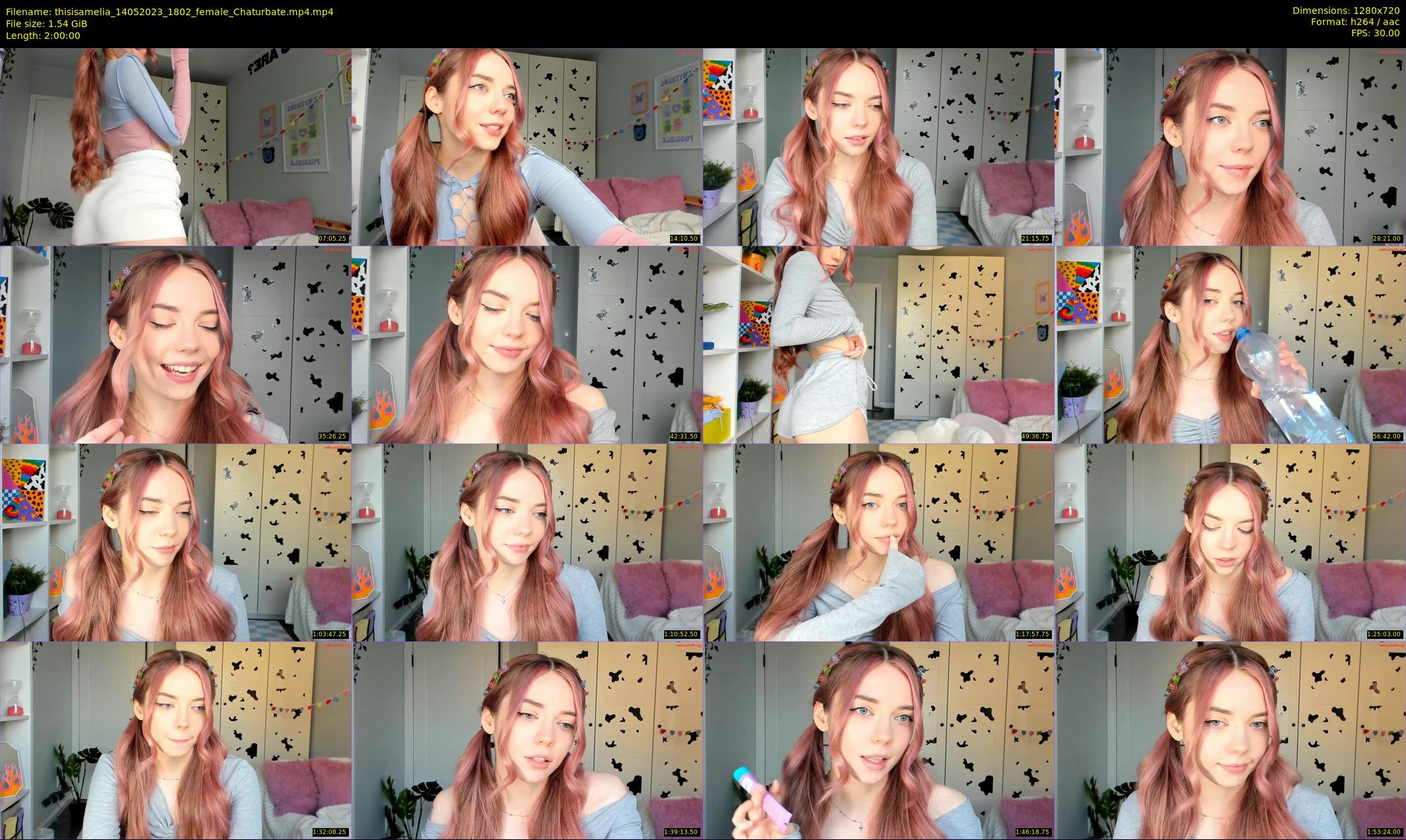 thisisamelia — 120 minute Chaturbate female cam show recording, 720p, May 14, 2023