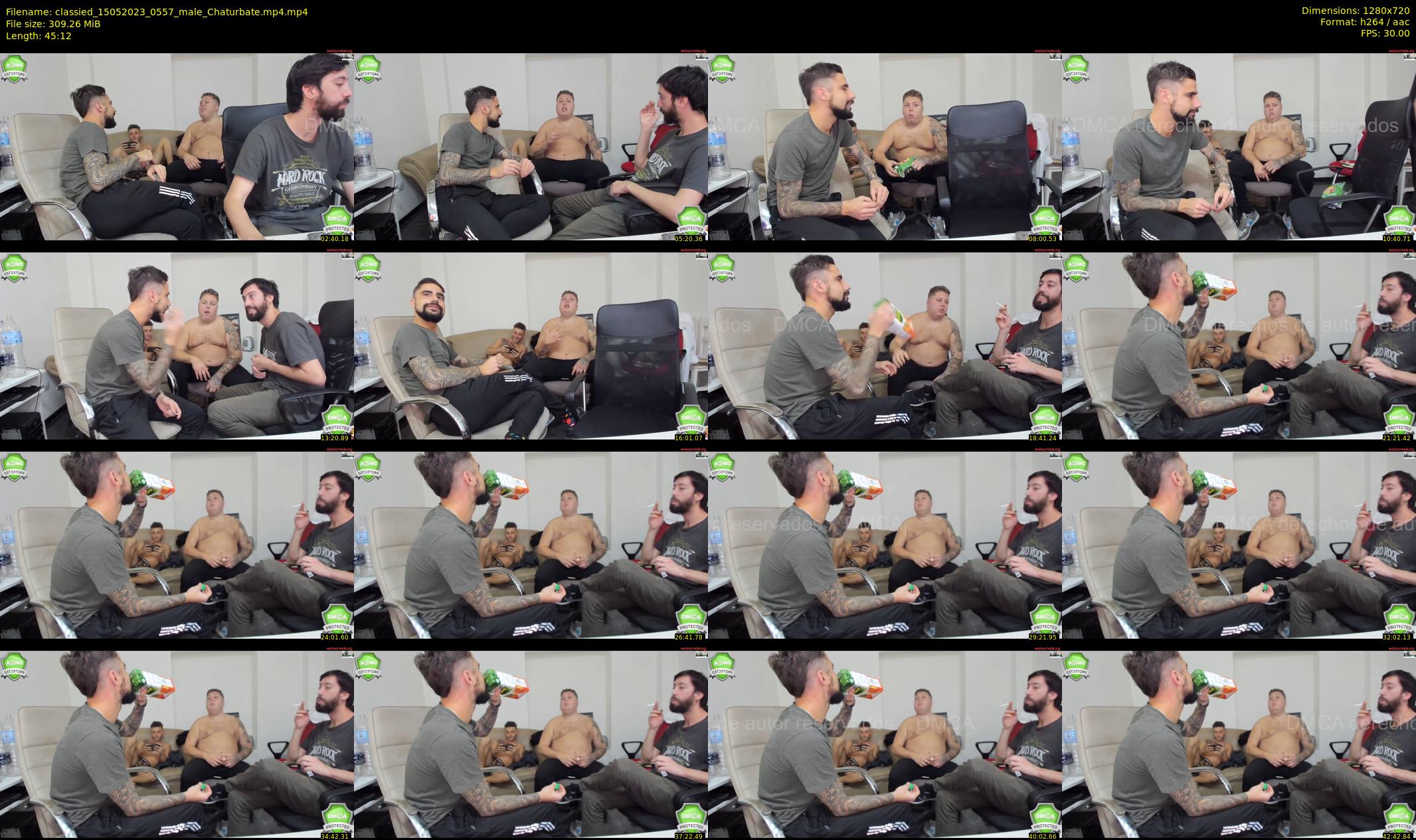 classied — 46 minute Chaturbate male cam show recording, 720p, May 15, 2023
