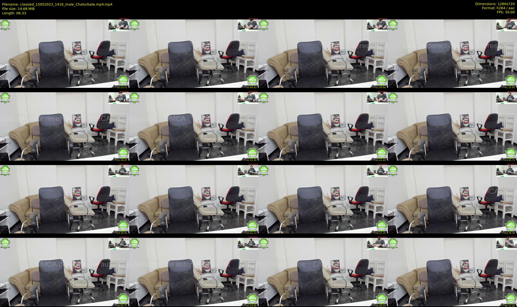 classied — 7 minute Chaturbate male cam show recording, 720p, May 15, 2023