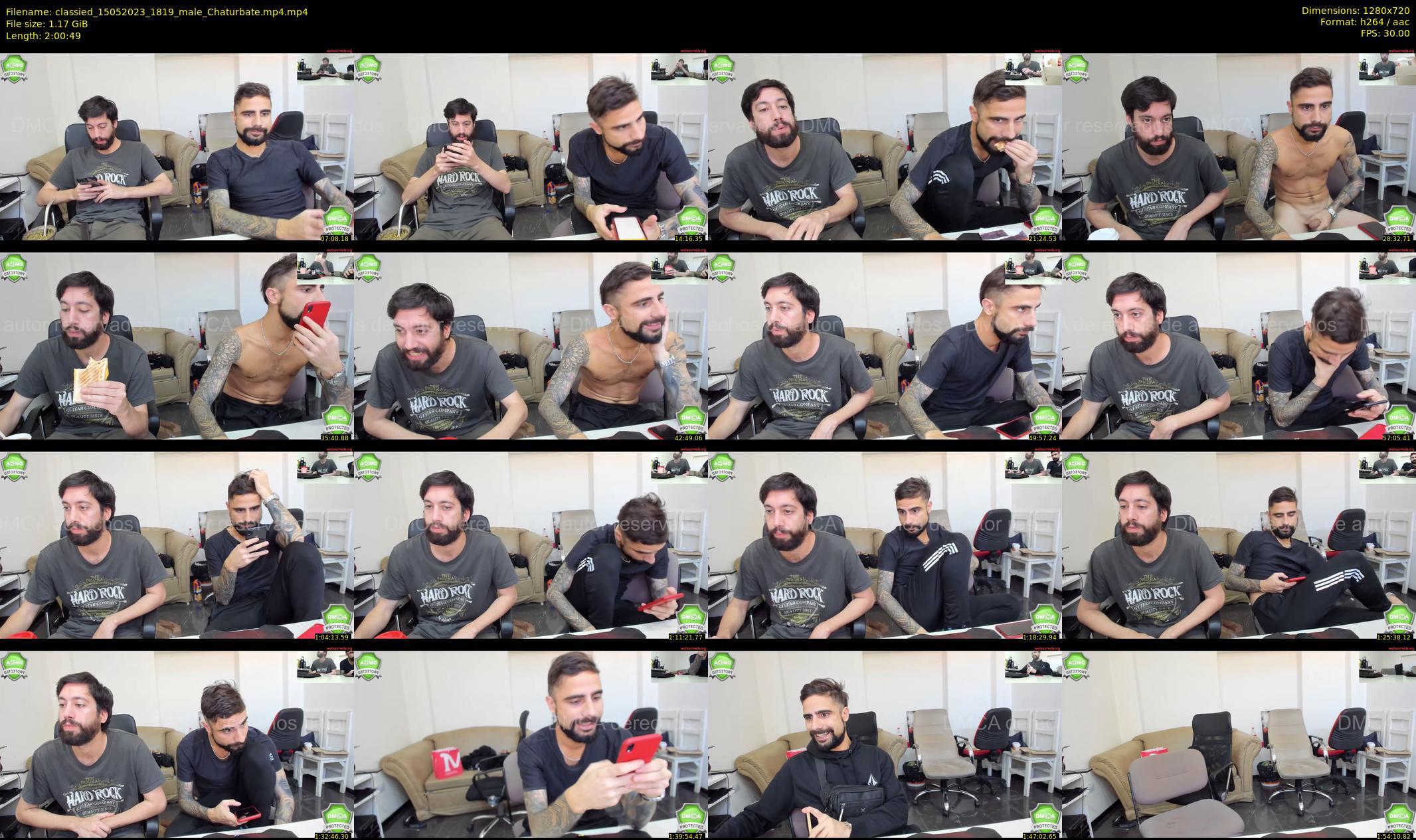 classied — 121 minute Chaturbate male cam show recording, 720p, May 15, 2023