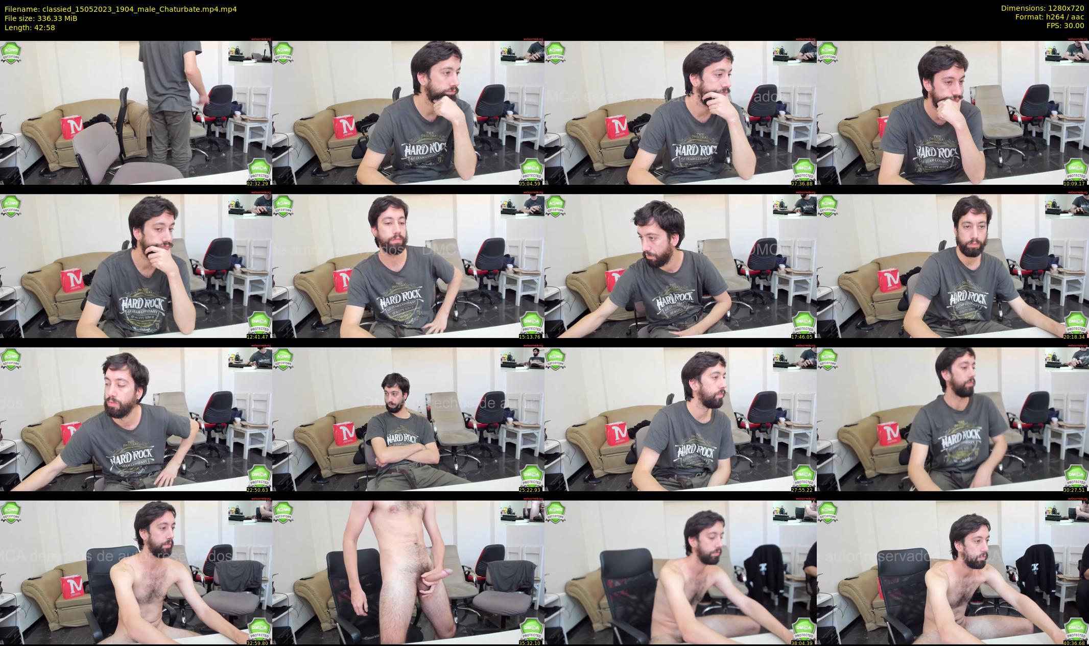 classied — 43 minute Chaturbate male cam show recording, 720p, May 15, 2023