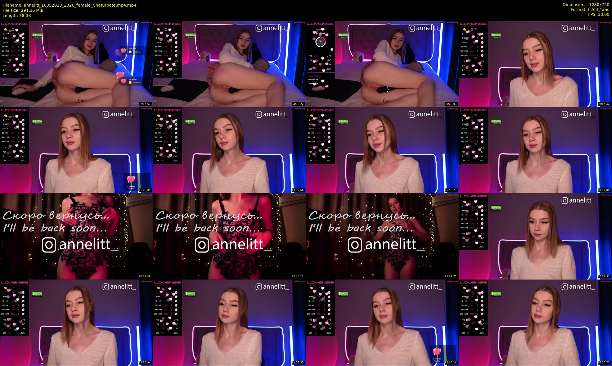 annelitt — 39 minute Chaturbate female cam show recording, 720p, May 16, 2023