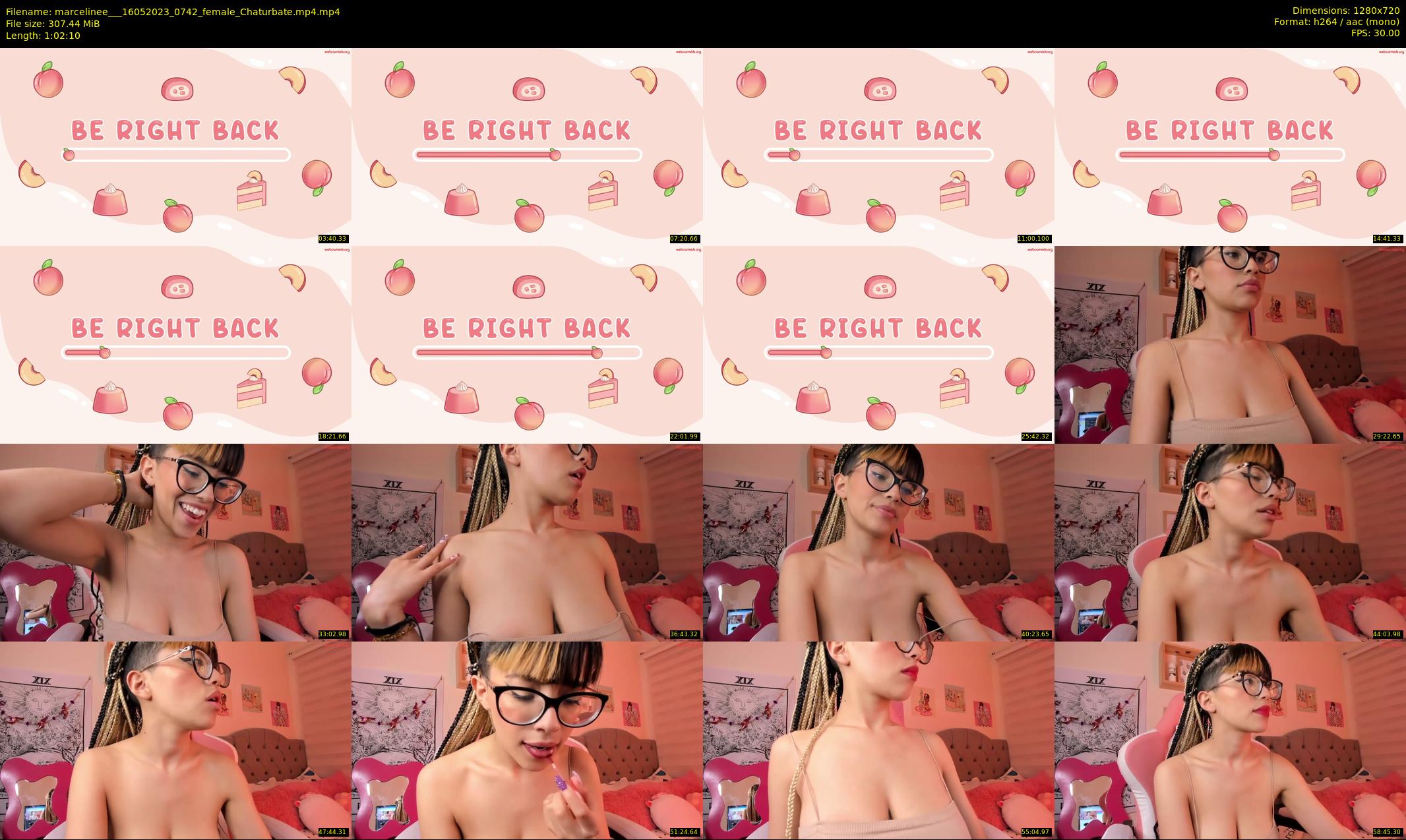 marcelinee__ — 63 minute Chaturbate female cam show recording, 720p, May 16, 2023