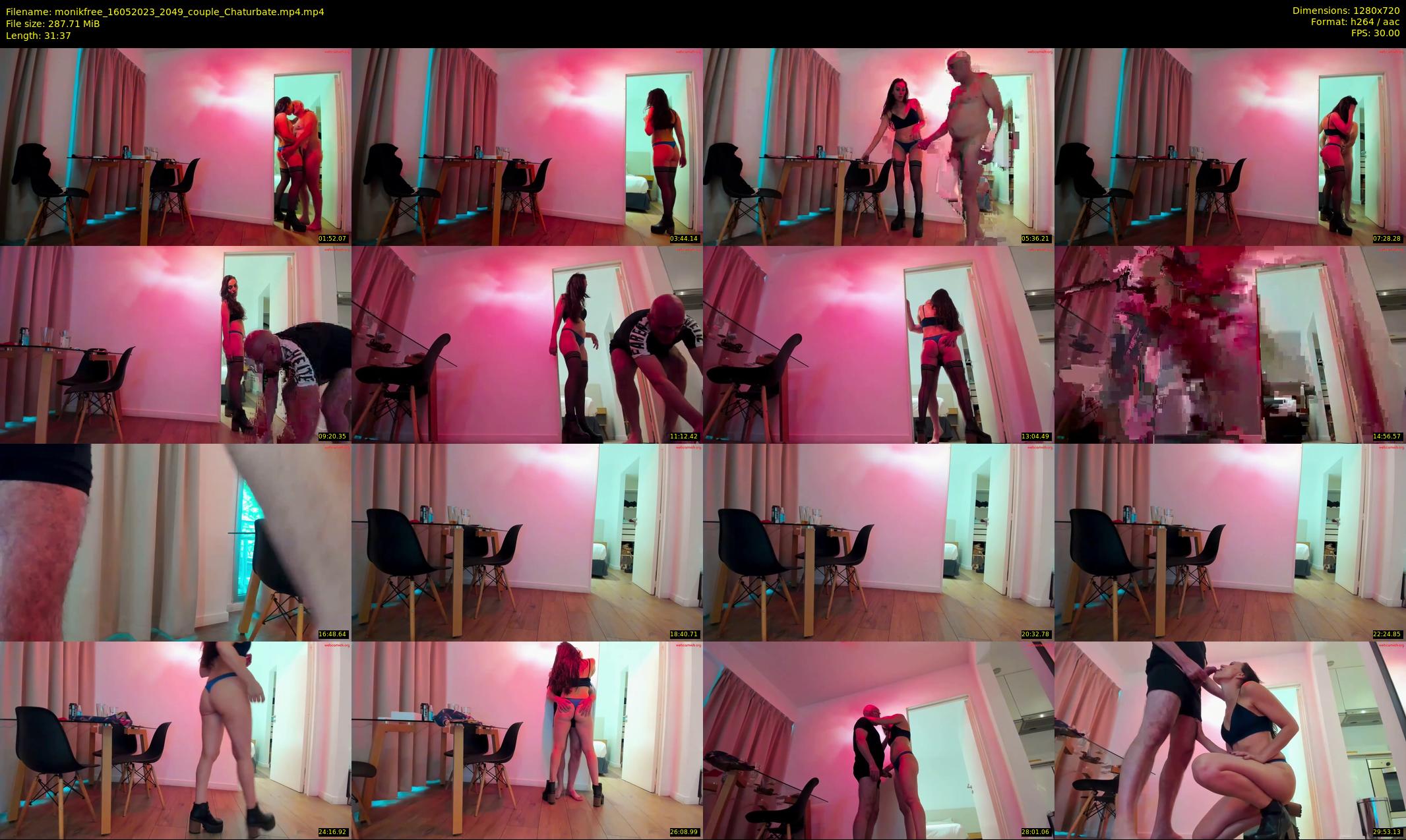 monikfree — 32 minute Chaturbate couple cam show recording, 720p, May 16, 2023