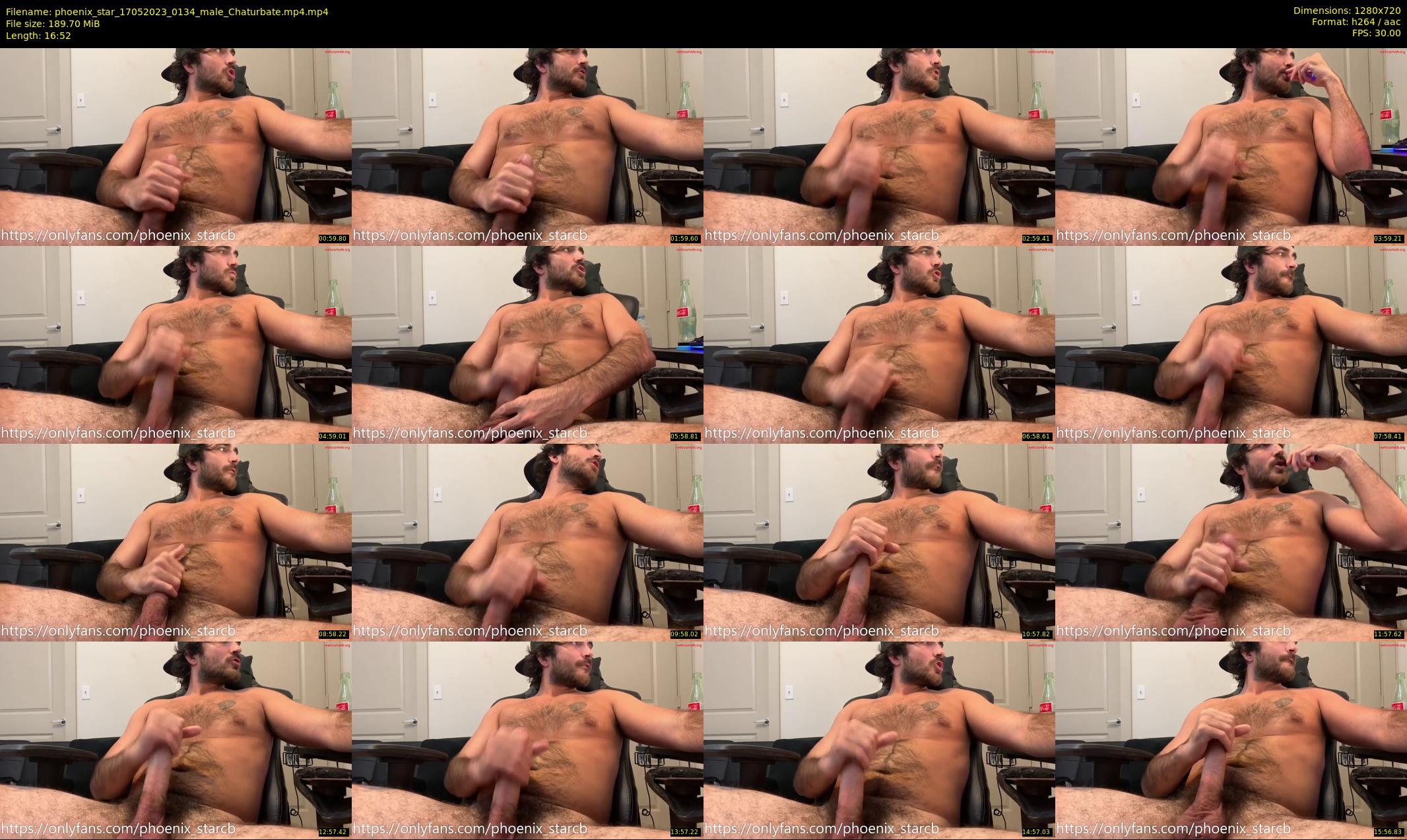 phoenix_star — 17 minute Chaturbate male cam show recording, 720p, May 17, 2023