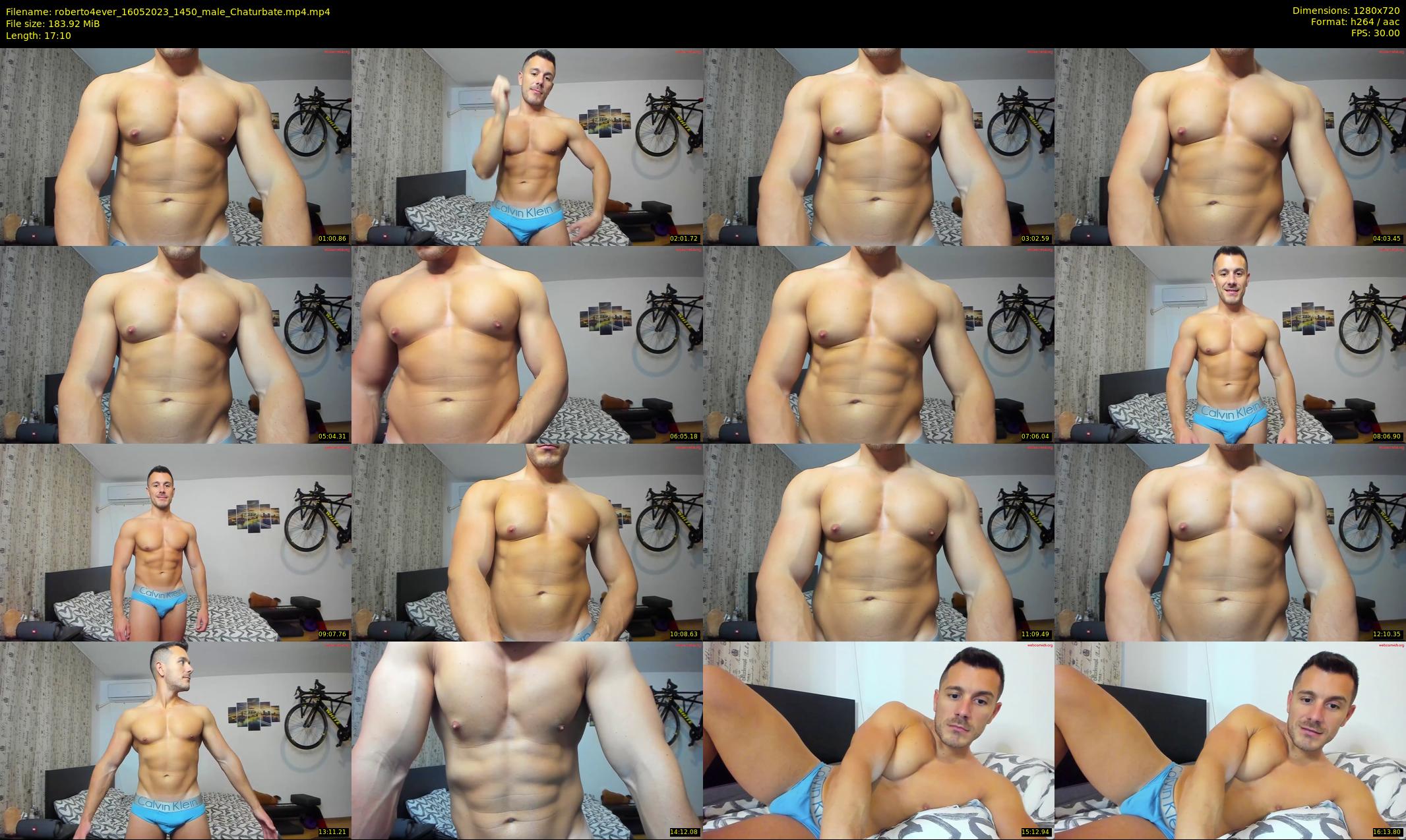 roberto4ever — 18 minute Chaturbate male cam show recording, 720p, May 16, 2023