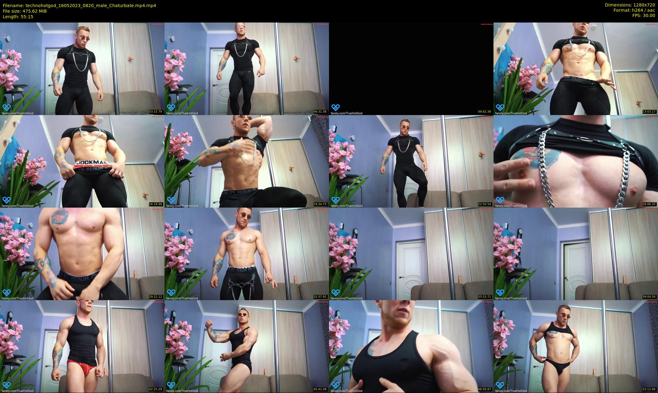 technohotgod — 56 minute Chaturbate male cam show recording, 720p, May 16, 2023