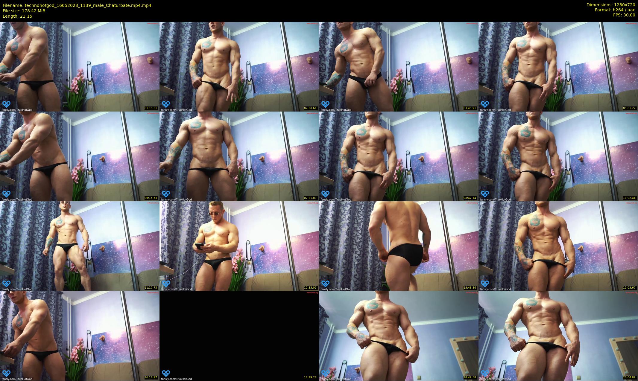 technohotgod — 22 minute Chaturbate male cam show recording, 720p, May 16, 2023