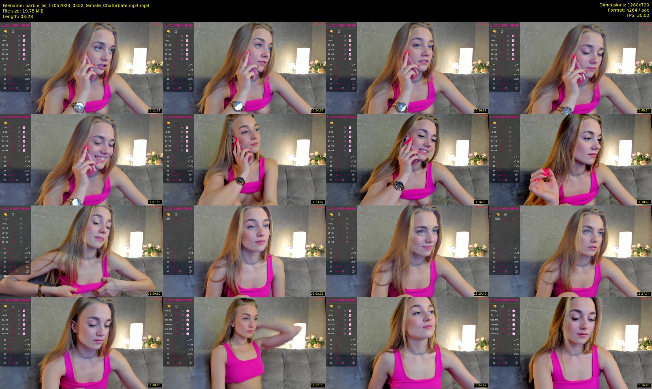 barbie_lis — 4 minute Chaturbate female cam show recording, 720p, May 17, 2023