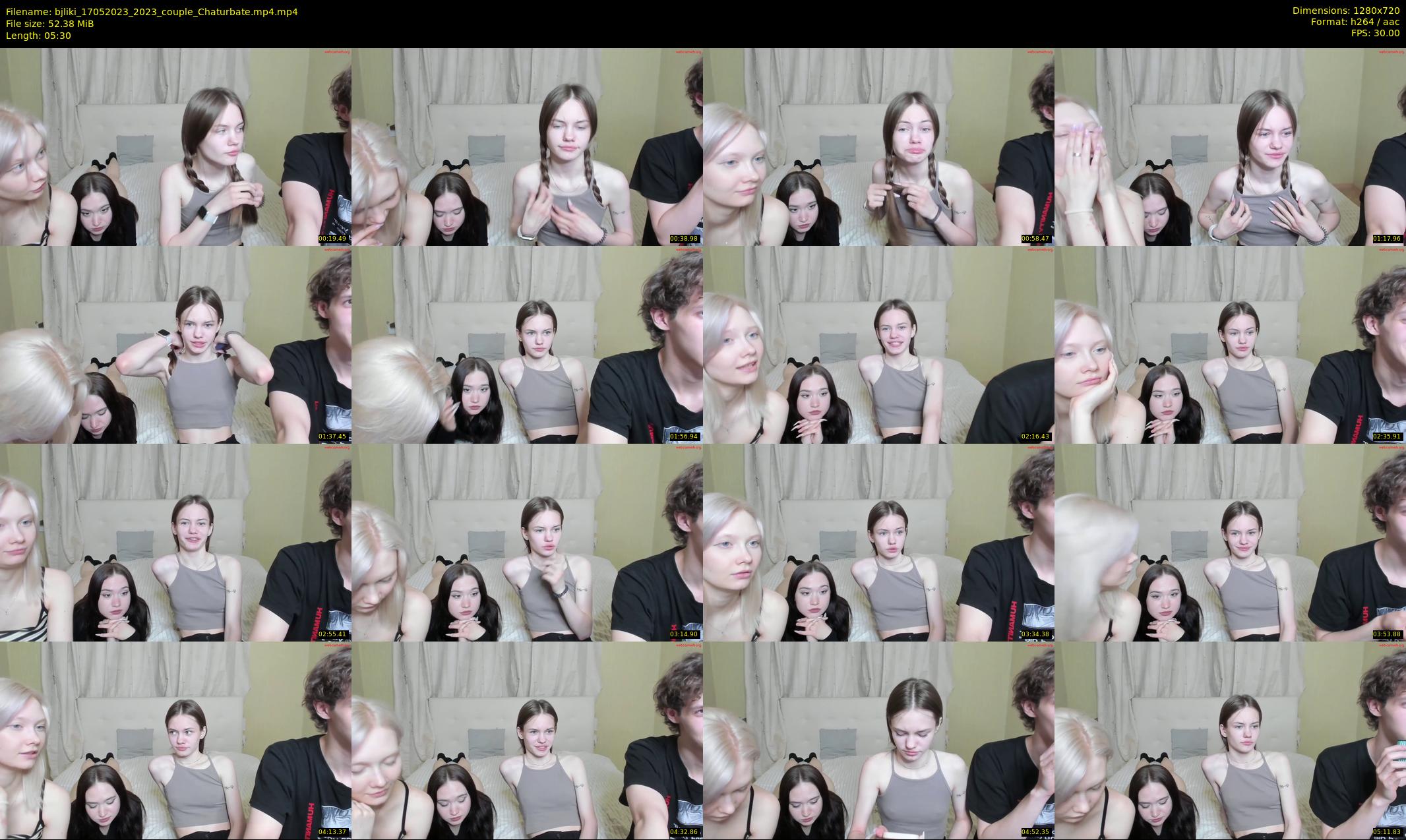bjliki — 6 minute Chaturbate couple cam show recording, 720p, May 17, 2023