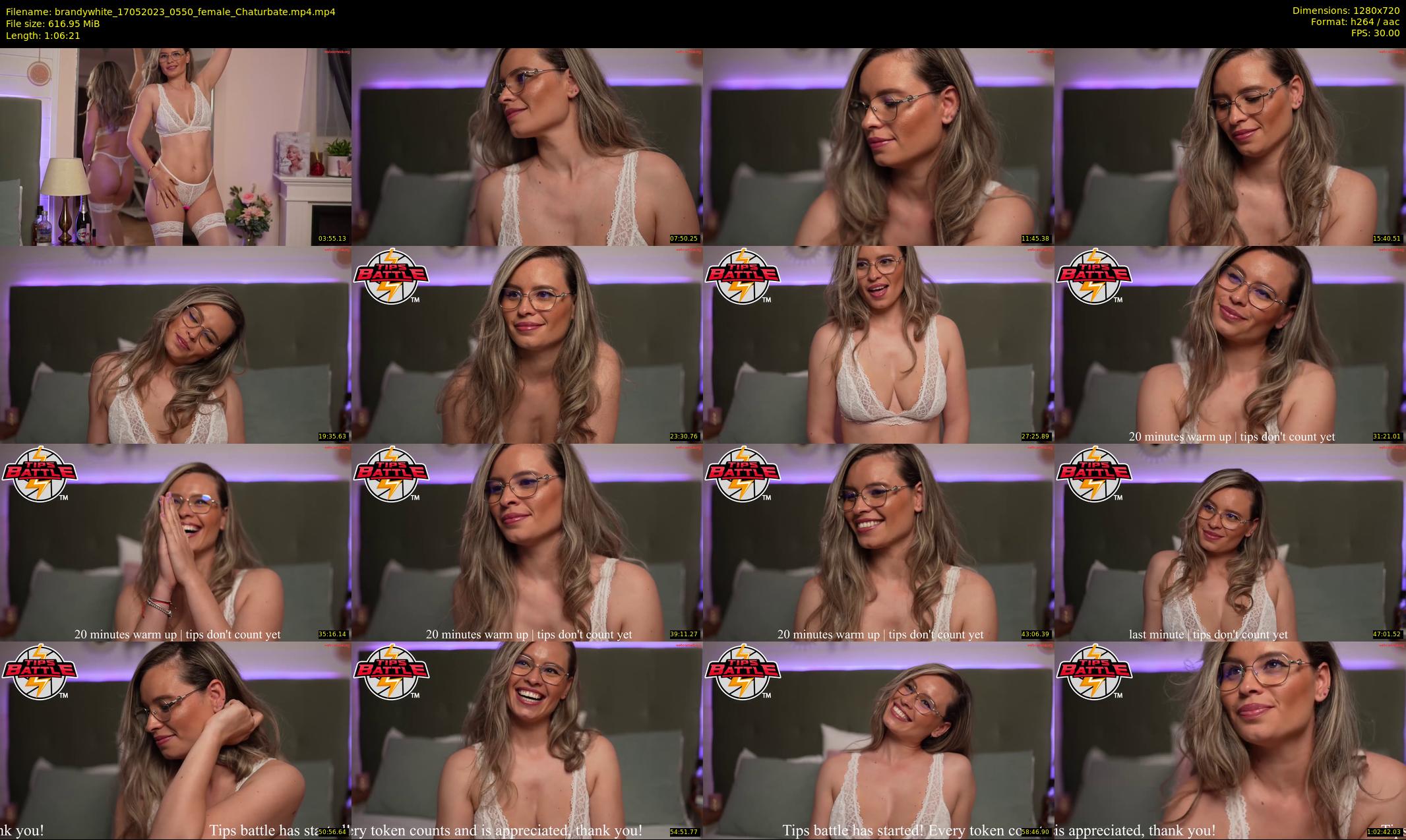 brandywhite — 67 minute Chaturbate female cam show recording, 720p, May 17, 2023