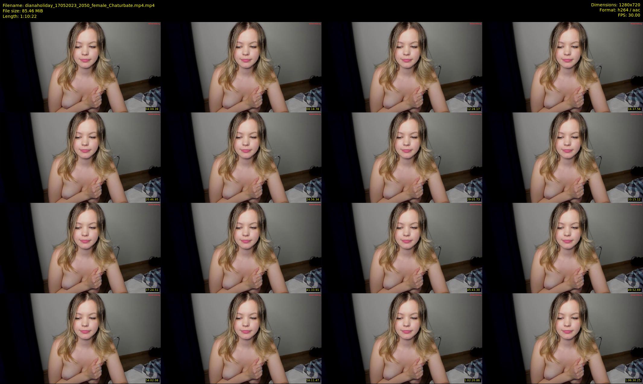 dianaholiday — 71 minute Chaturbate female cam show recording, 720p, May 17, 2023