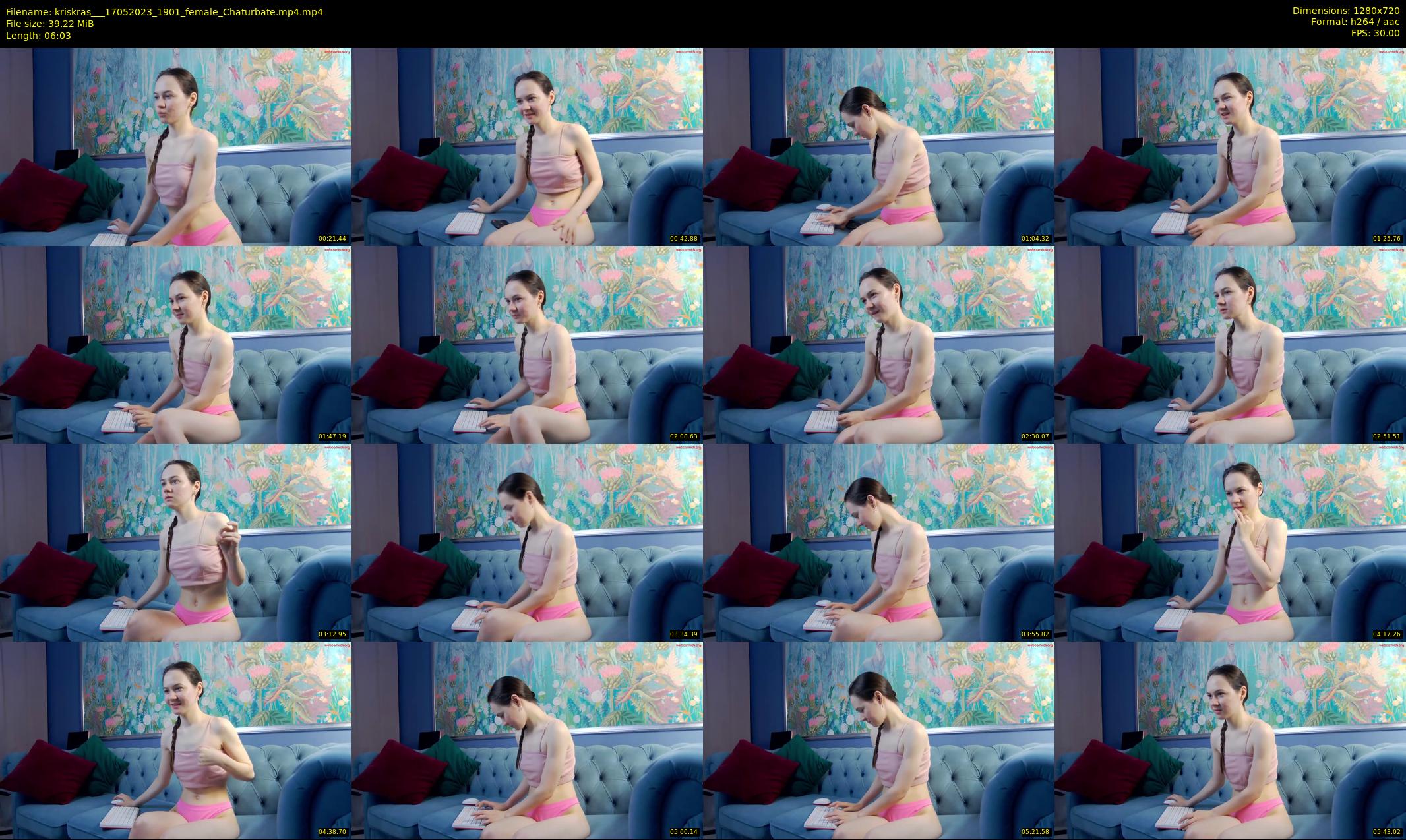 kriskras__ — 7 minute Chaturbate female cam show recording, 720p, May 17, 2023