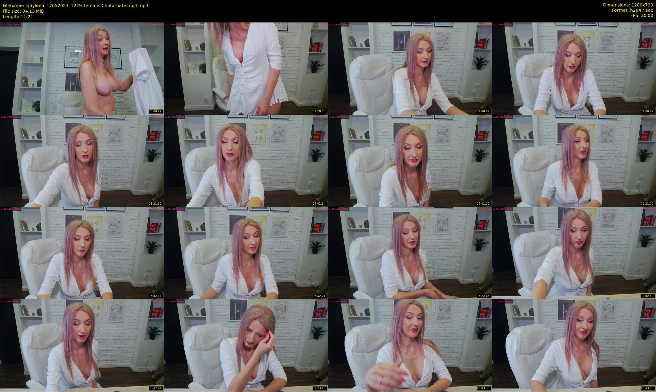 ladyleea — 12 minute Chaturbate female cam show recording, 720p, May 17, 2023