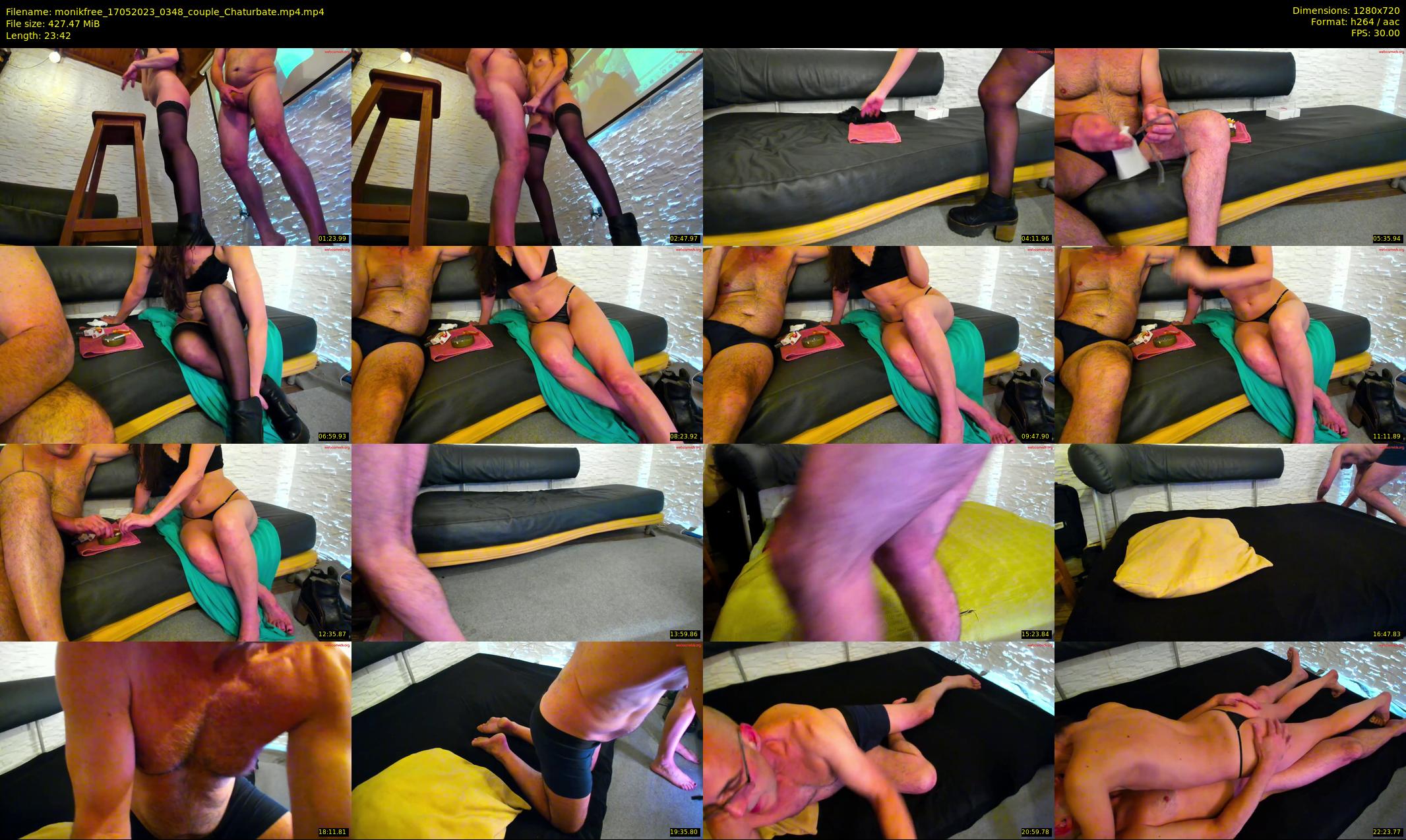 monikfree — 24 minute Chaturbate couple cam show recording, 720p, May 17, 2023