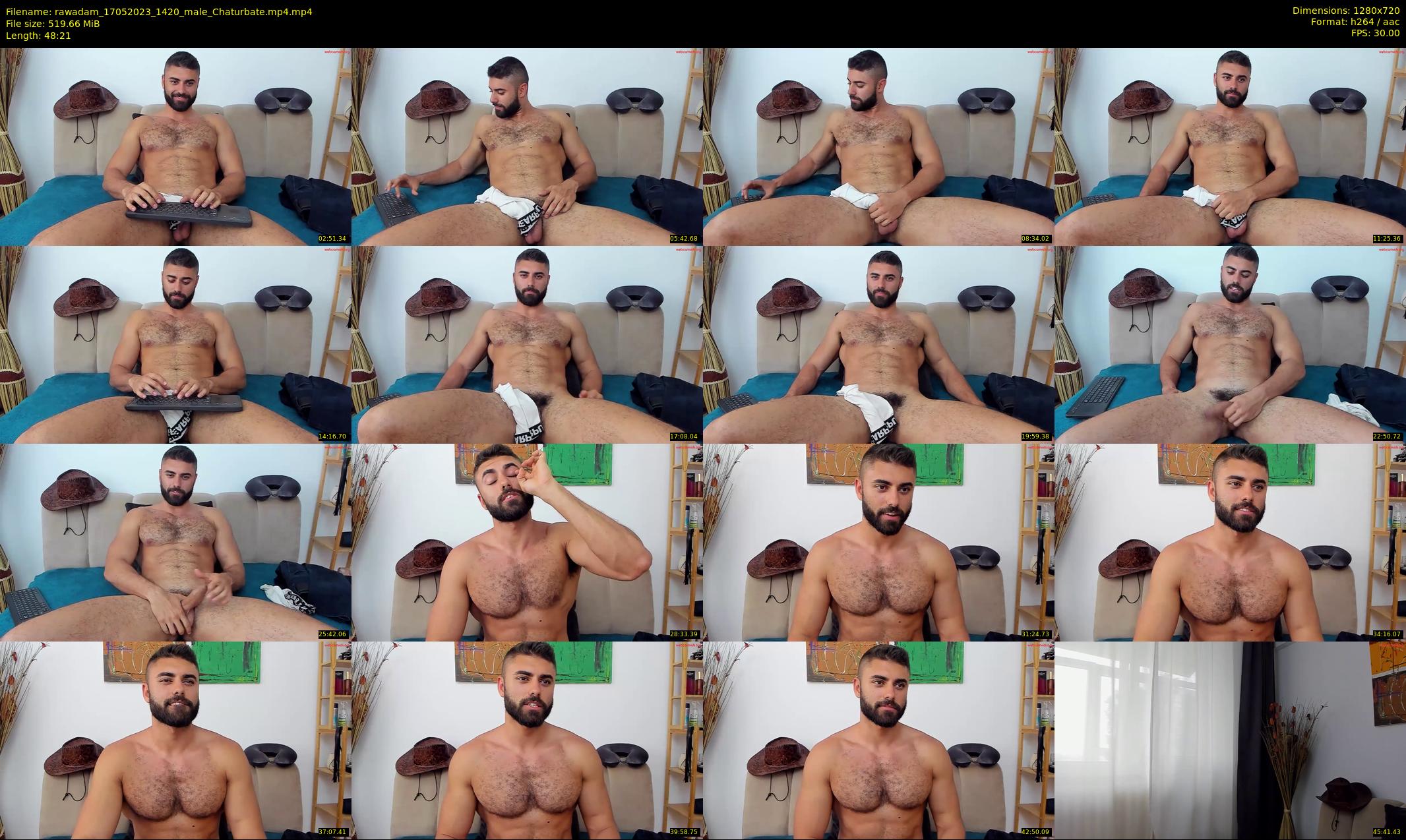 rawadam — 49 minute Chaturbate male cam show recording, 720p, May 17, 2023