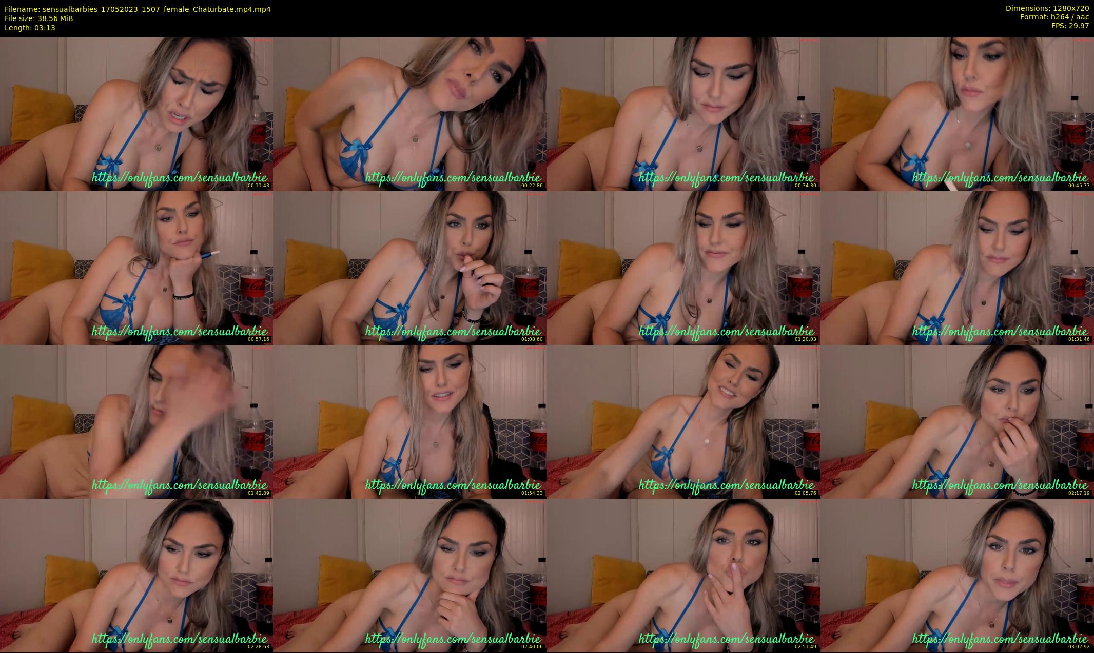sensualbarbies — 4 minute Chaturbate female cam show recording, 720p, May 17, 2023