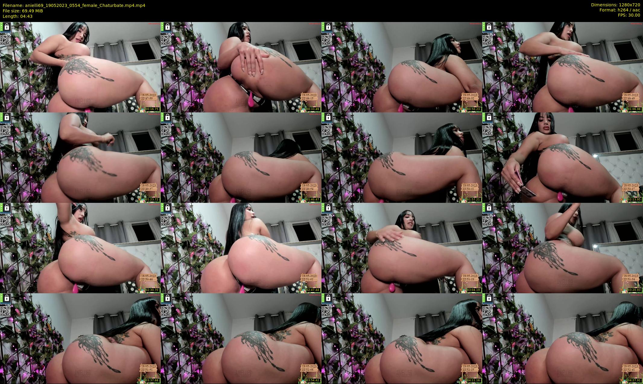 anielli69 — 5 minute Chaturbate female cam show recording, 720p, May 19, 2023