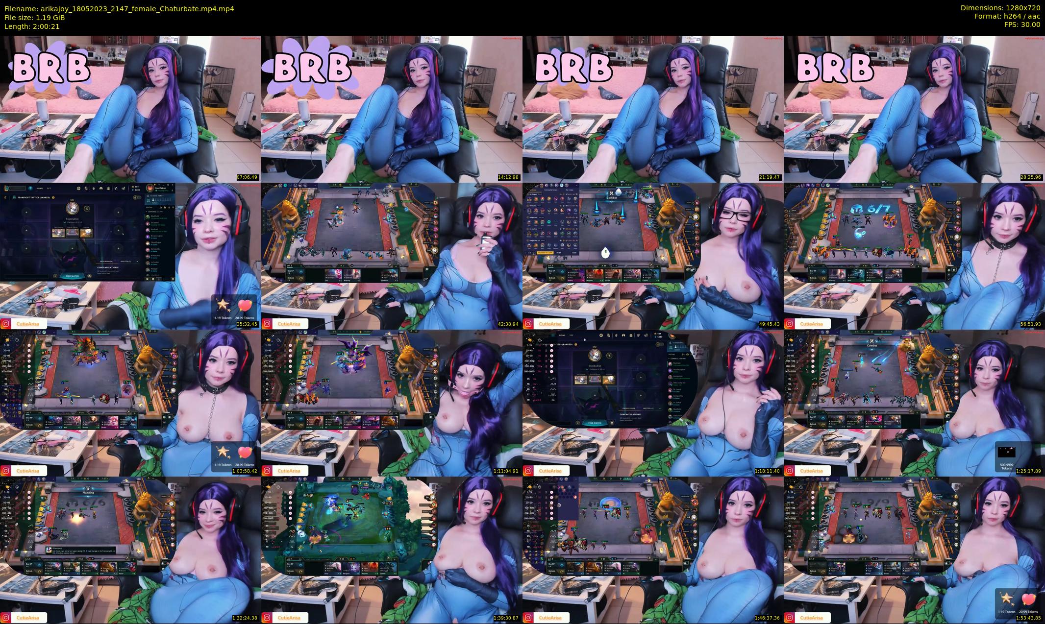 arikajoy — 121 minute Chaturbate female cam show recording, 720p, May 18, 2023