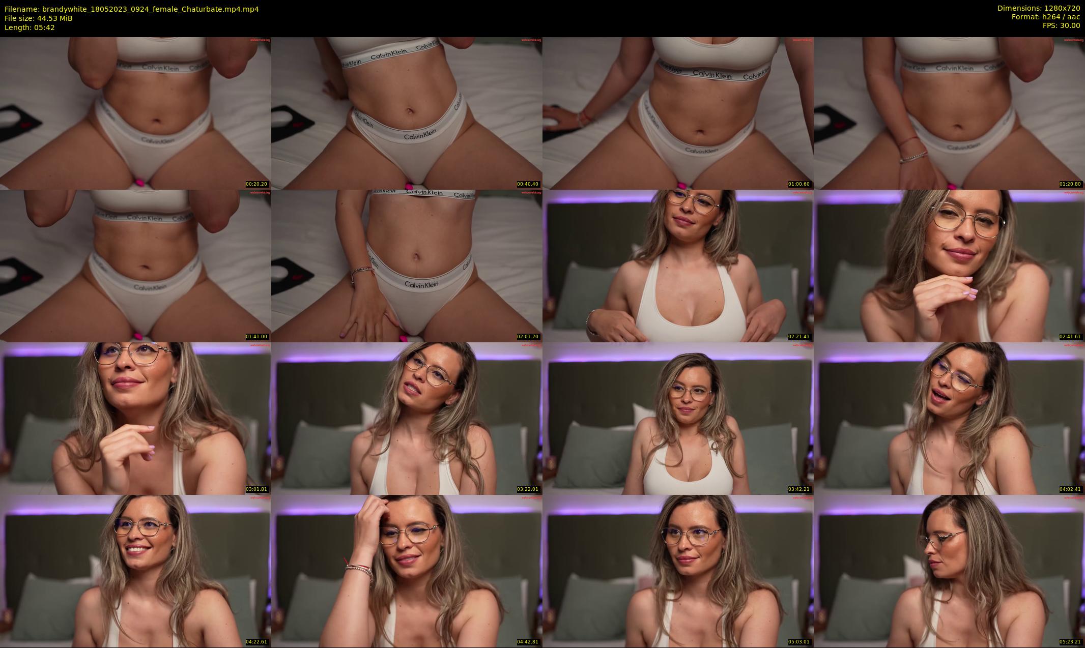 brandywhite — 6 minute Chaturbate female cam show recording, 720p, May 18, 2023