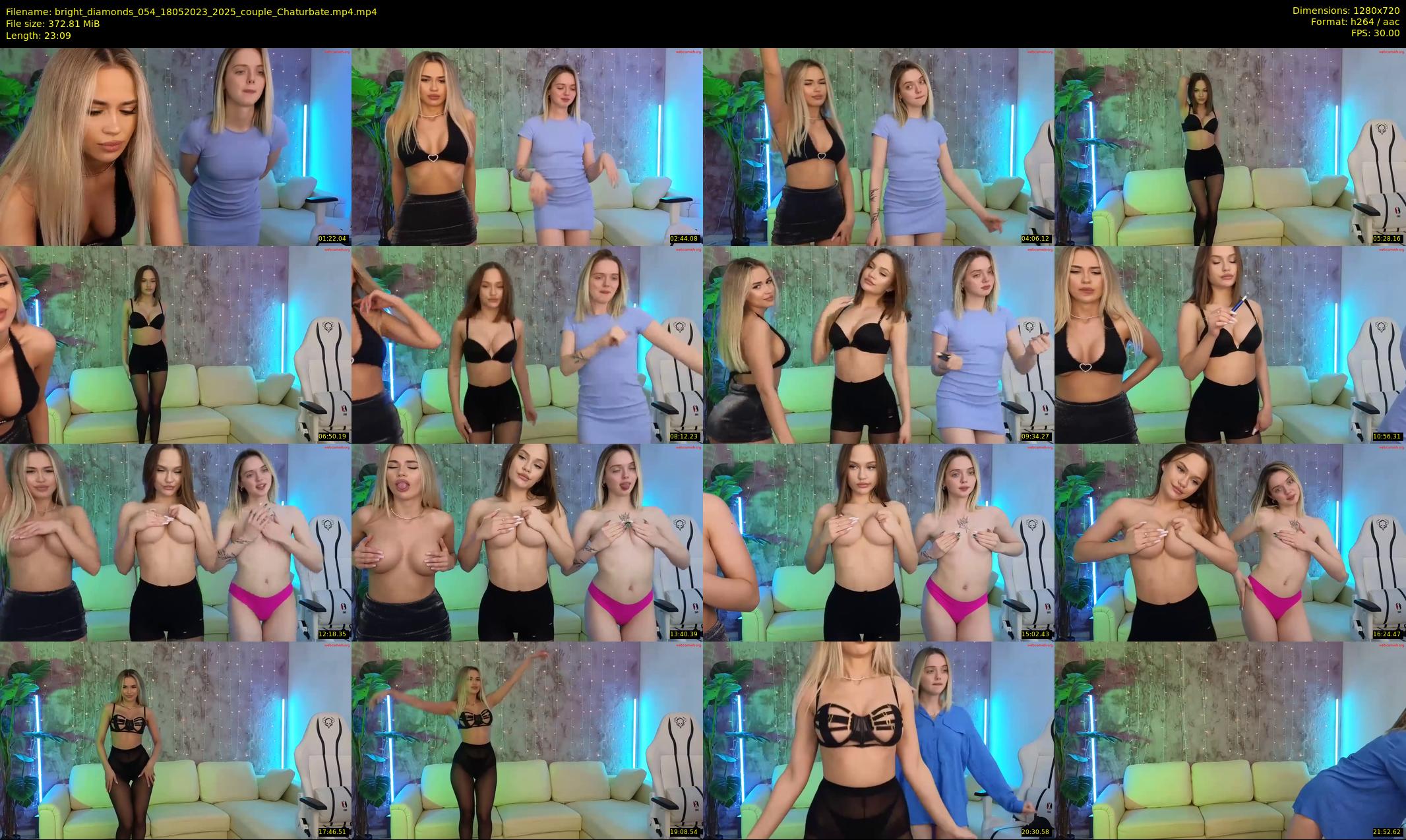bright_diamonds_054 — 24 minute Chaturbate couple cam show recording, 720p, May 18, 2023