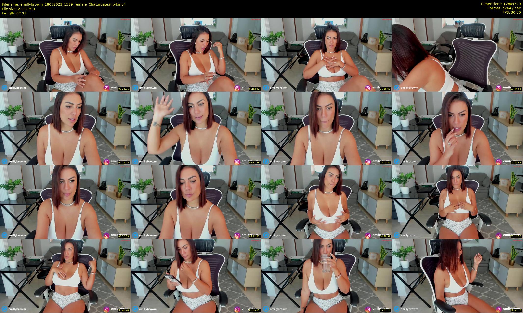 emillybrowm — 8 minute Chaturbate couple cam show recording, 720p, May 18, 2023