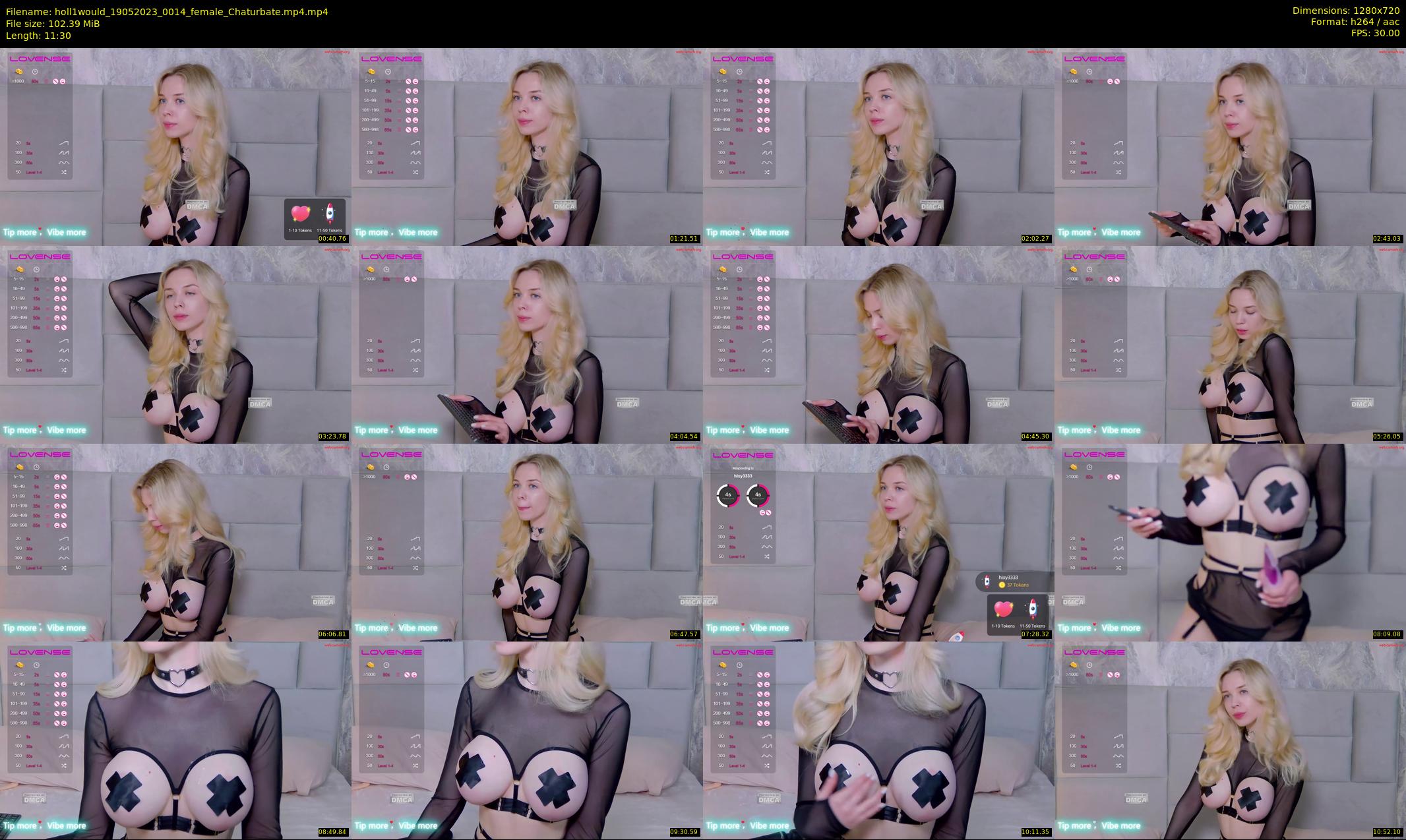 holl1would — 12 minute Chaturbate female cam show recording, 720p, May 19, 2023