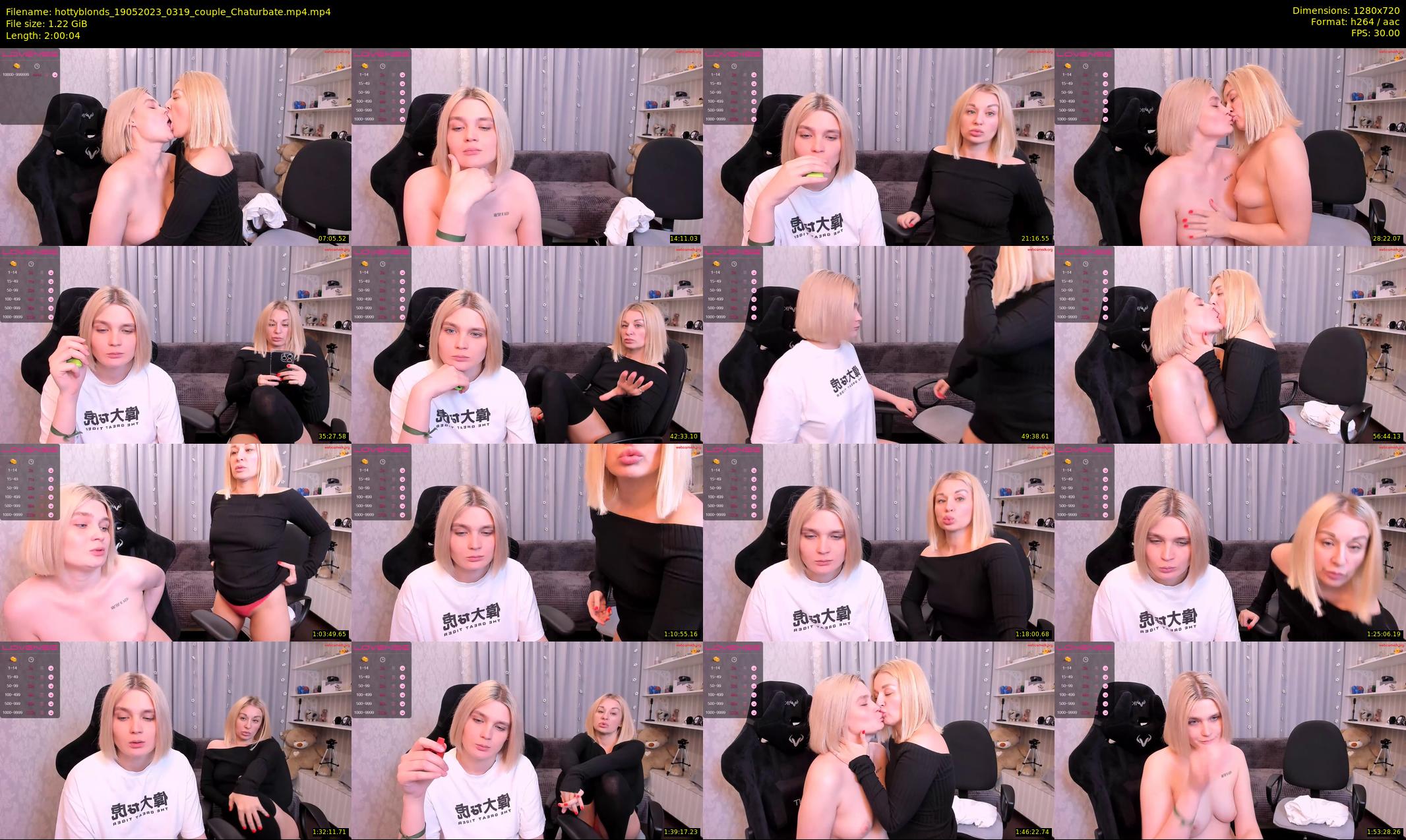 hottyblonds — 121 minute Chaturbate couple cam show recording, 720p, May 19, 2023