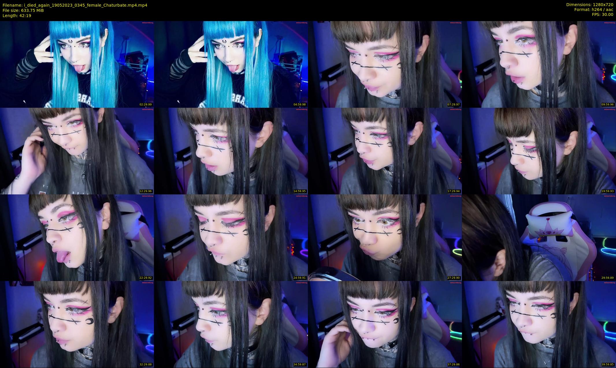 i_died_again — 43 minute Chaturbate female cam show recording, 720p, May 19, 2023
