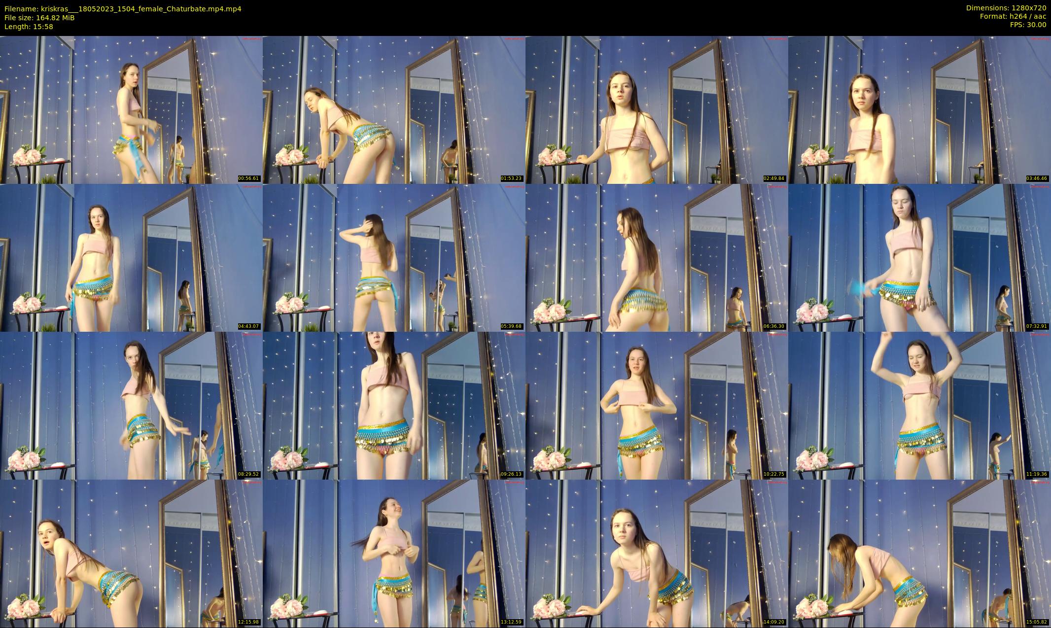 kriskras__ — 16 minute Chaturbate female cam show recording, 720p, May 18, 2023