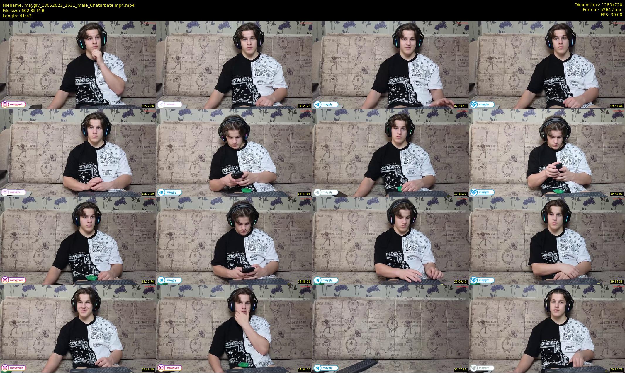maygly — 42 minute Chaturbate male cam show recording, 720p, May 18, 2023