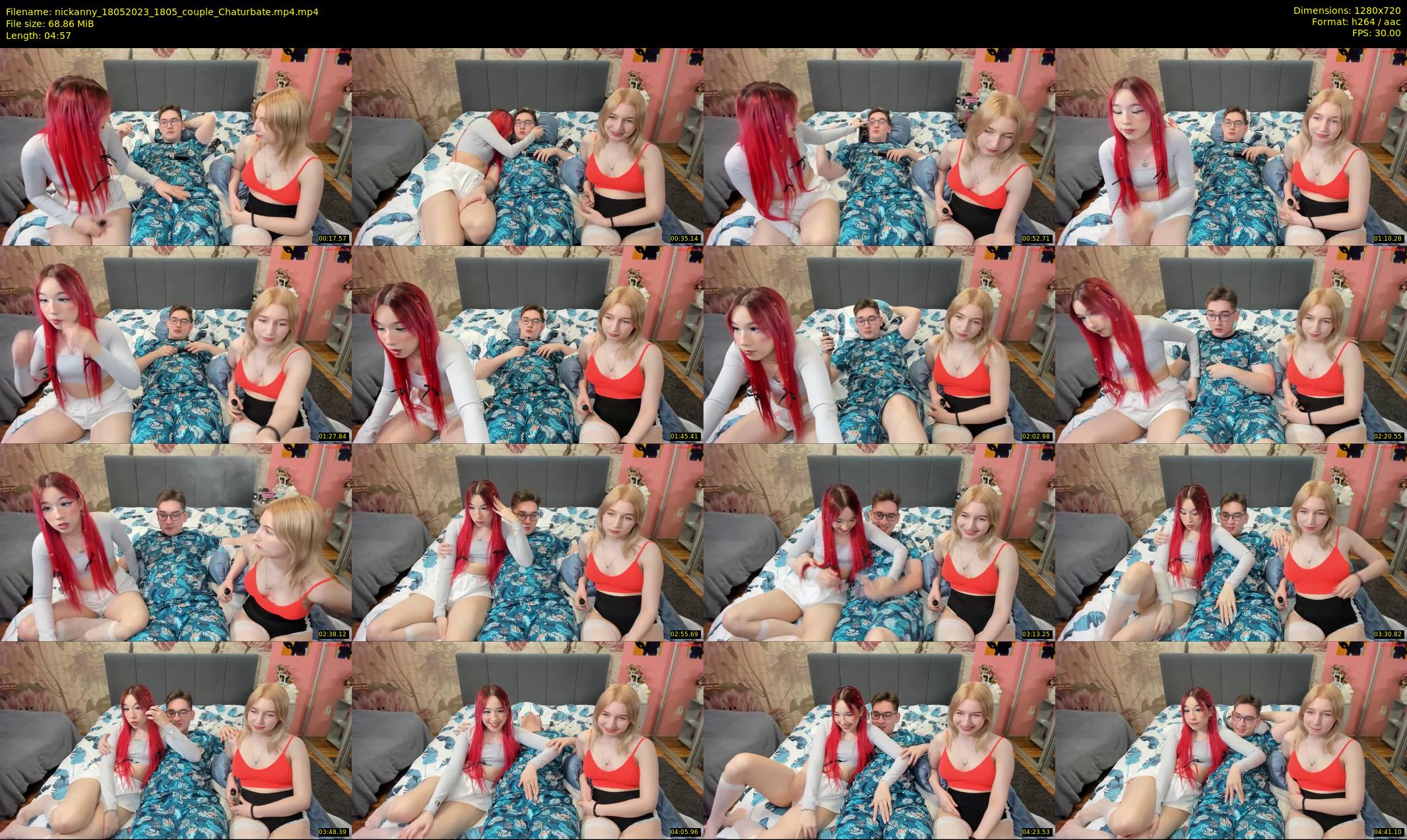 nickanny — 5 minute Chaturbate couple cam show recording, 720p, May 18, 2023