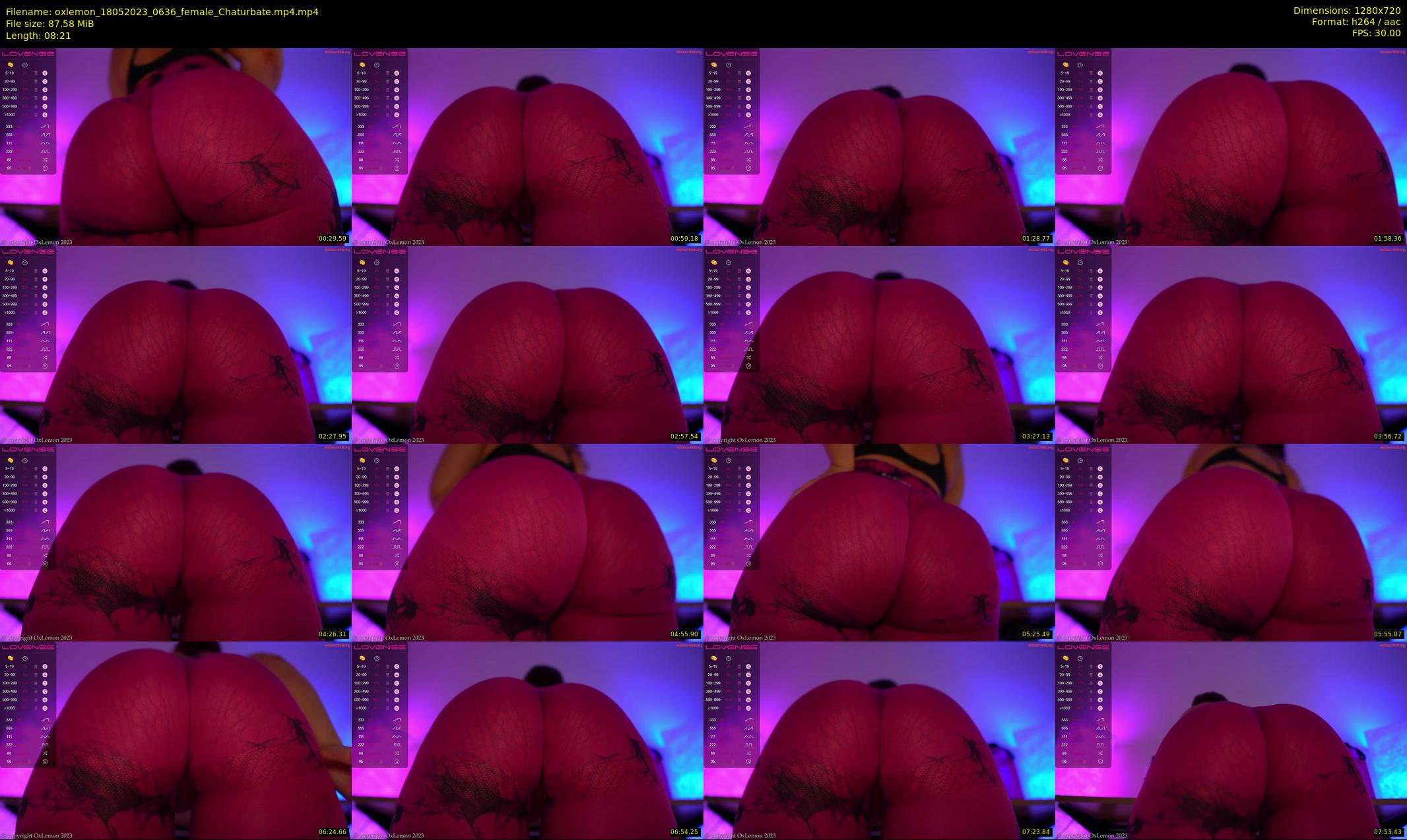 oxlemon — 9 minute Chaturbate female cam show recording, 720p, May 18, 2023