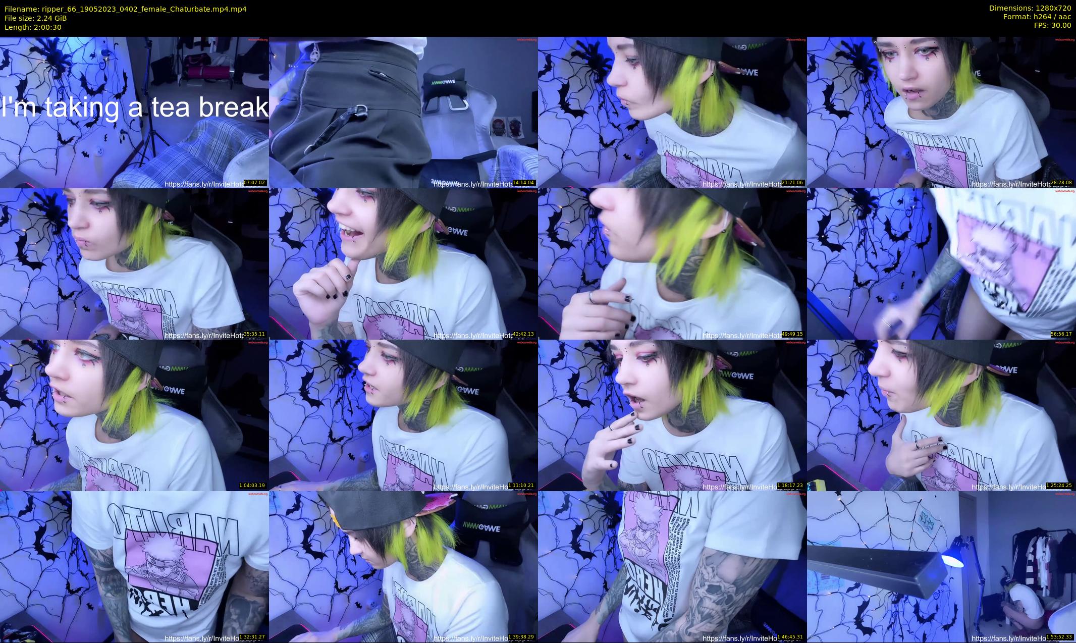 ripper_66 — 121 minute Chaturbate female cam show recording, 720p, May 19, 2023