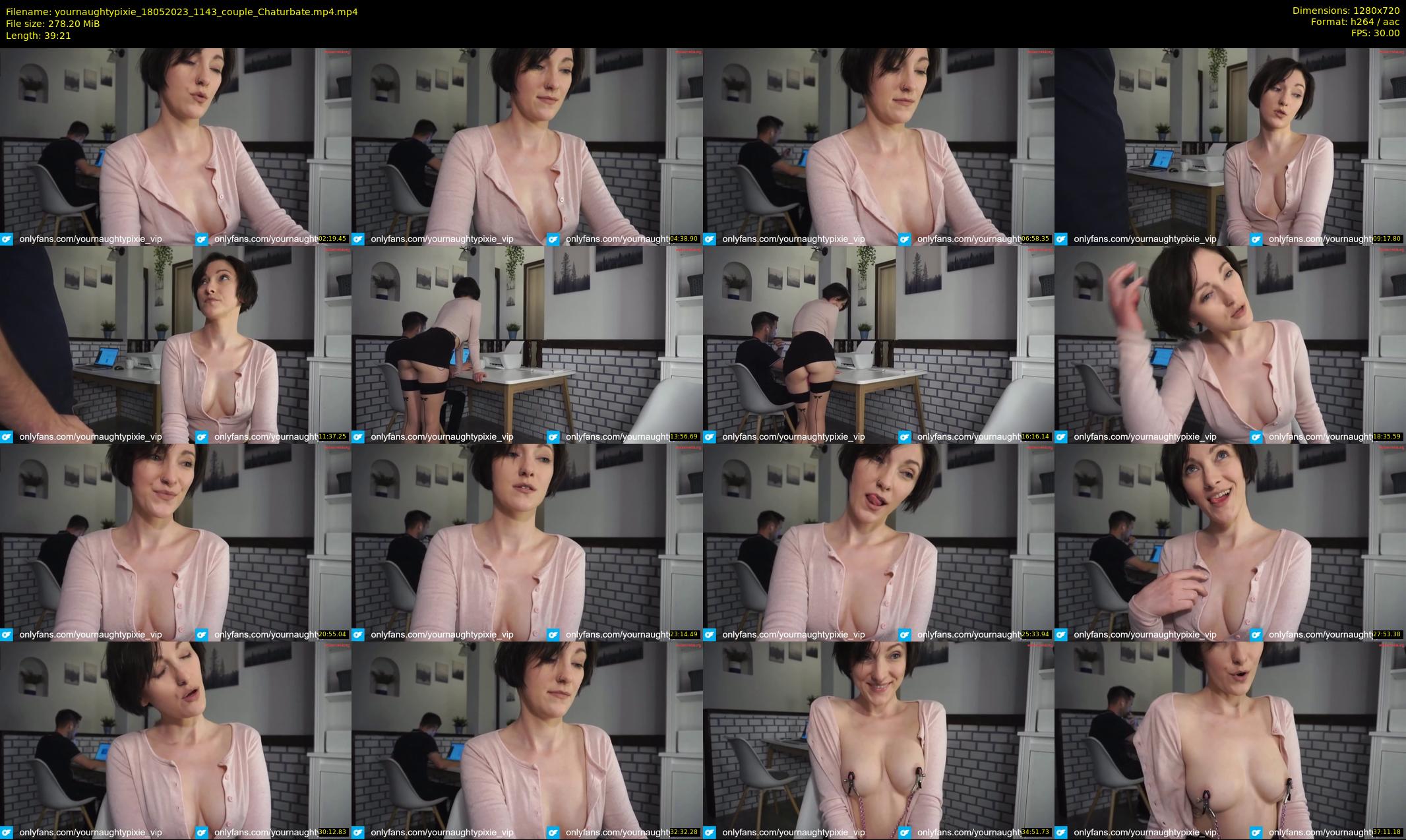 yournaughtypixie — 40 minute Chaturbate couple cam show recording, 720p, May 18, 2023