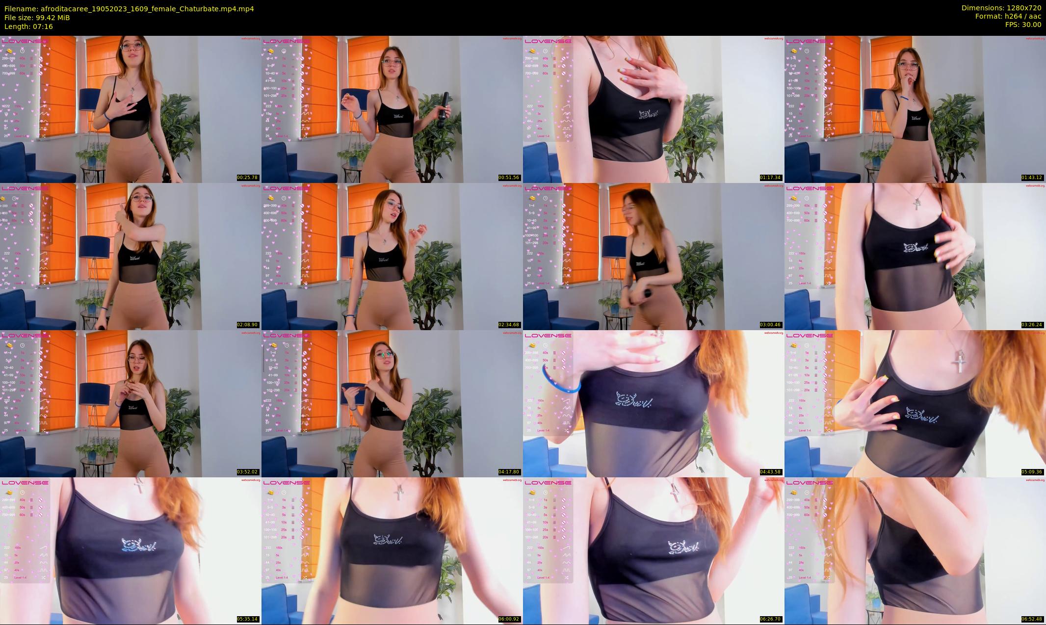 afroditacaree — 8 minute Chaturbate female cam show recording, 720p, May 19, 2023