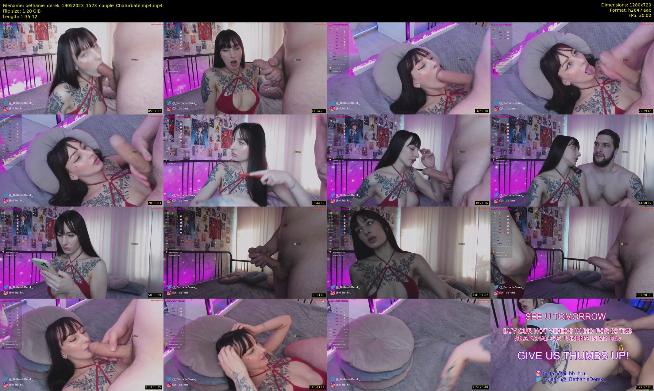 bethanie_derek — 96 minute Chaturbate couple cam show recording, 720p, May 19, 2023