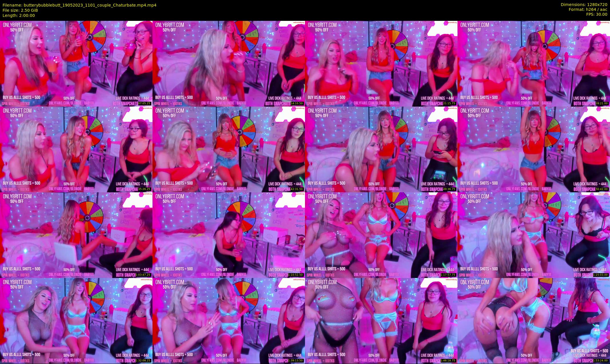 butterybubblebutt — 120 minute Chaturbate couple cam show recording, 720p, May 19, 2023