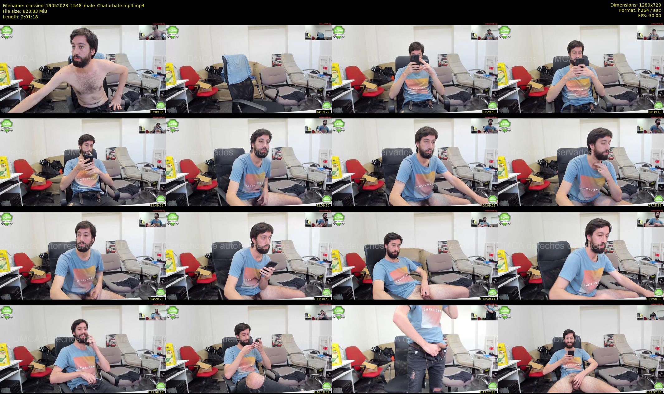 classied — 122 minute Chaturbate male cam show recording, 720p, May 19, 2023