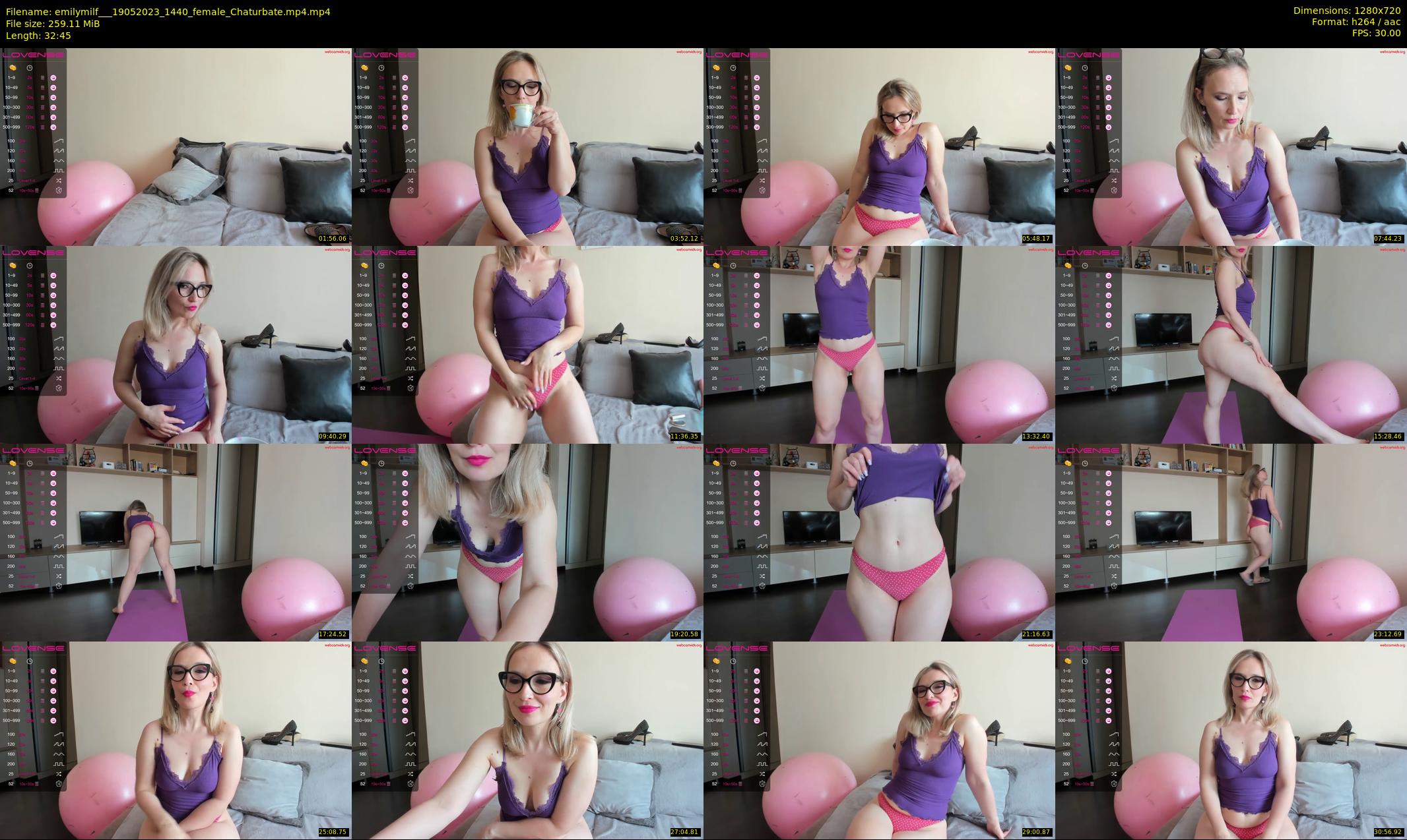 emilymilf__ — 33 minute Chaturbate female cam show recording, 720p, May 19, 2023