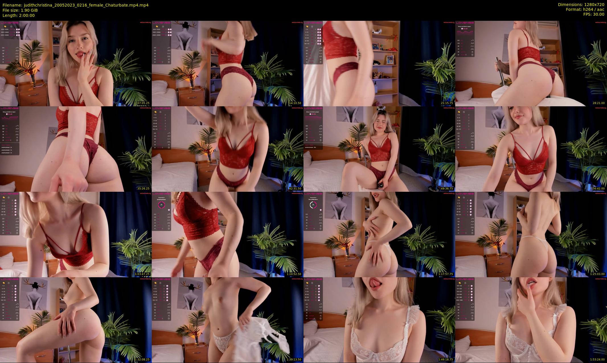 judithchristina — 120 minute Chaturbate female cam show recording, 720p, May 20, 2023