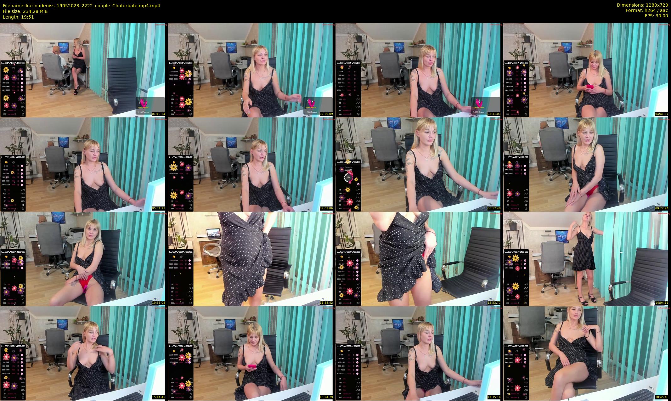 karinadeniss — 20 minute Chaturbate couple cam show recording, 720p, May 19, 2023