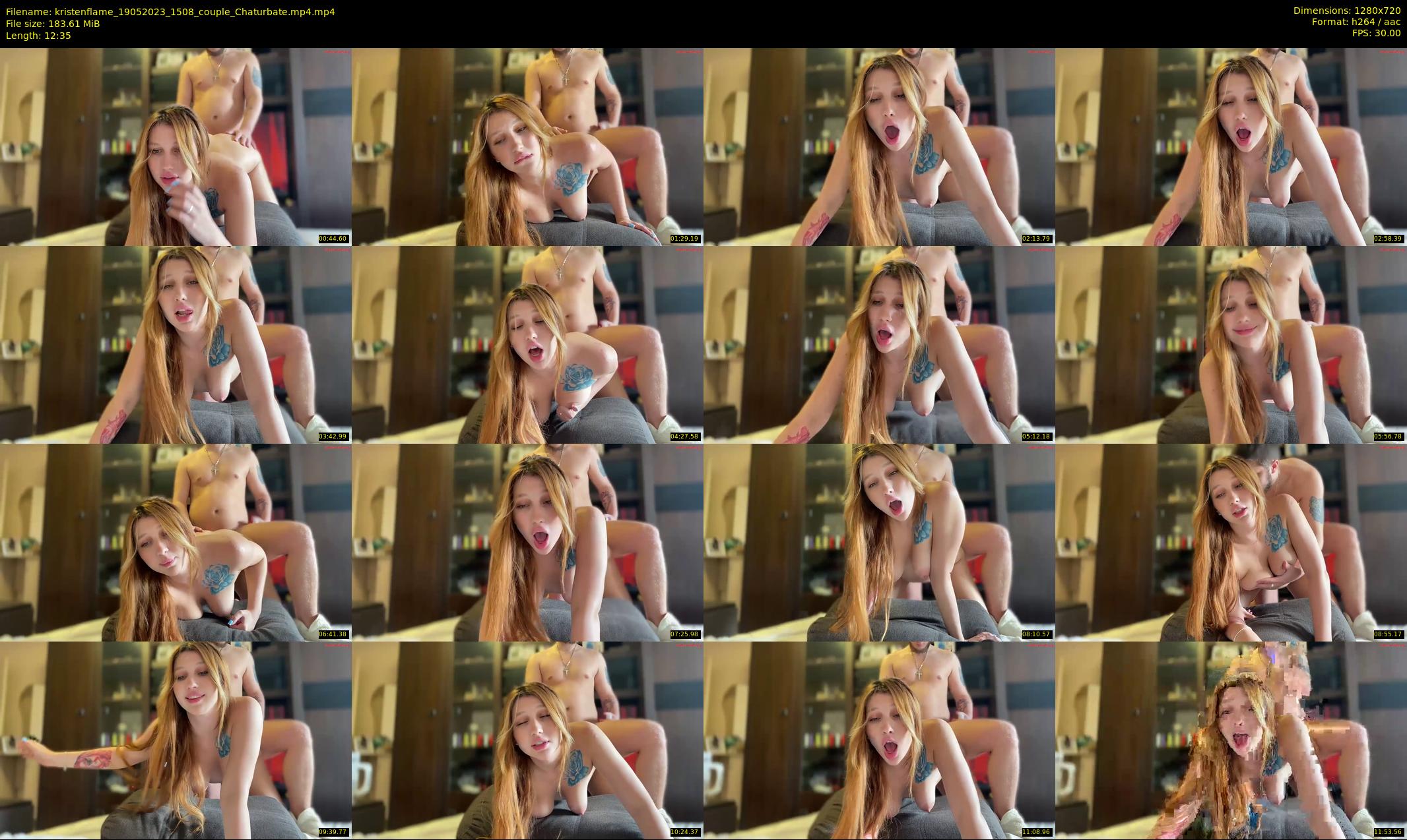 kristenflame — 13 minute Chaturbate couple cam show recording, 720p, May 19, 2023